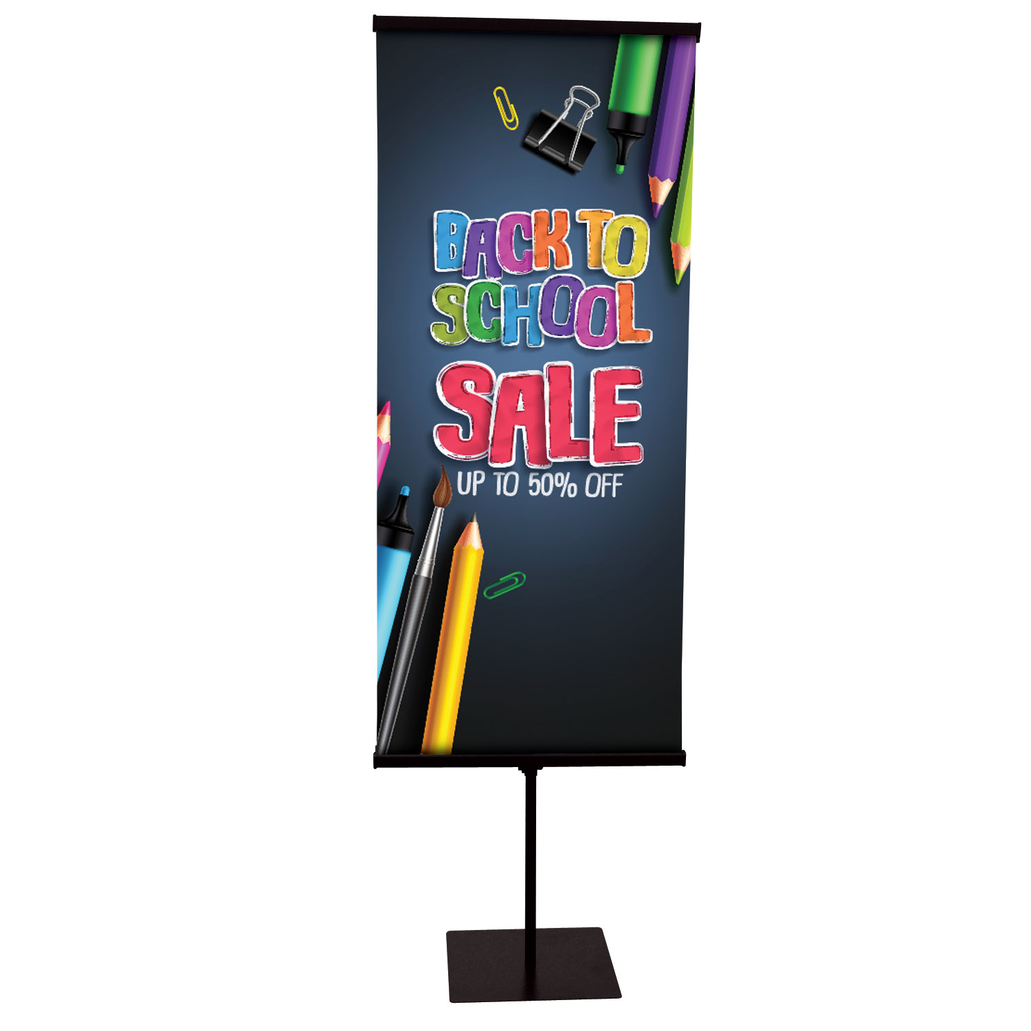 30" Everyday Snap Rail Banner Display Single-Sided Kit 11