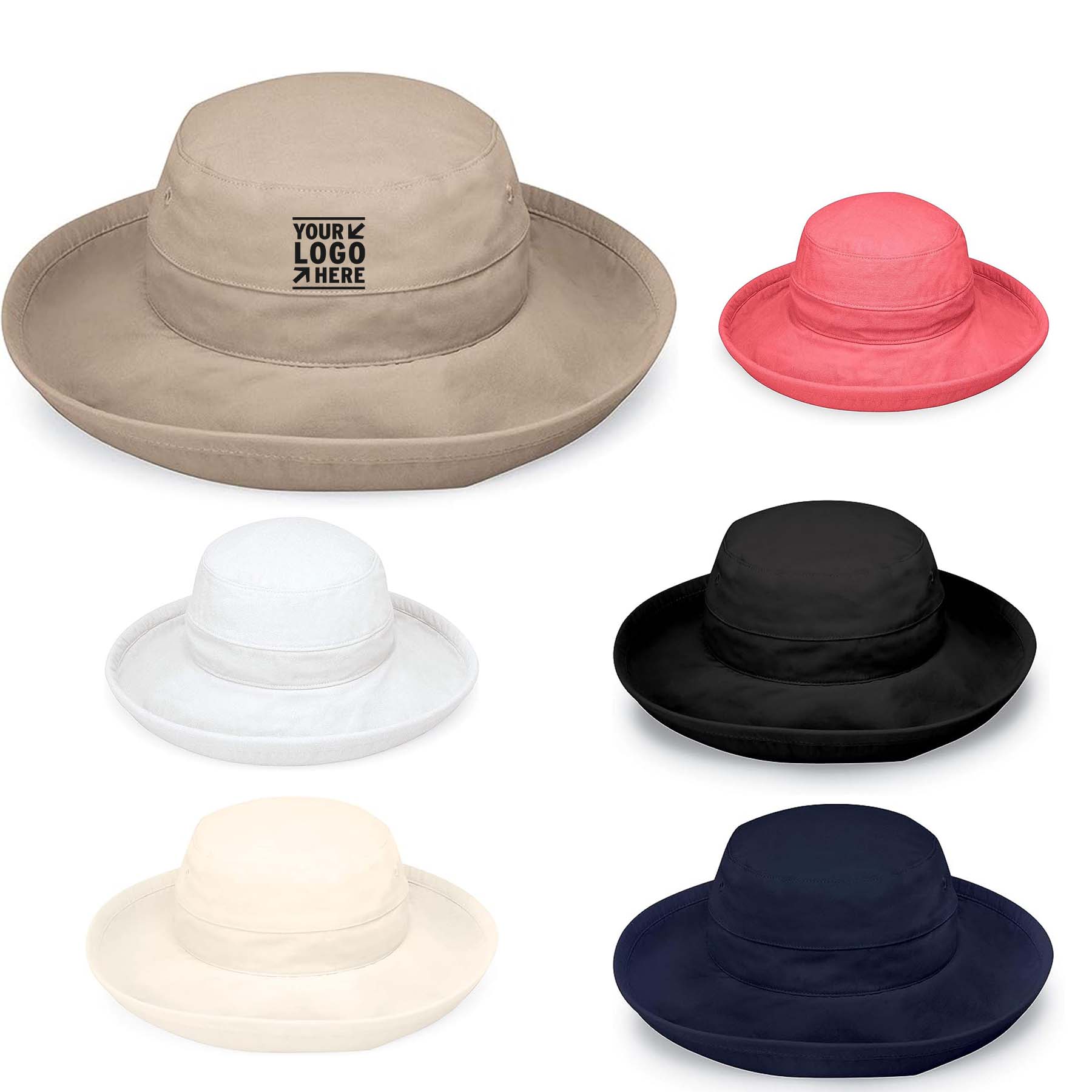 UPF 50+ Wide Brim Packable Adjustable Company Womens Casual Traveler Sun Hat 2