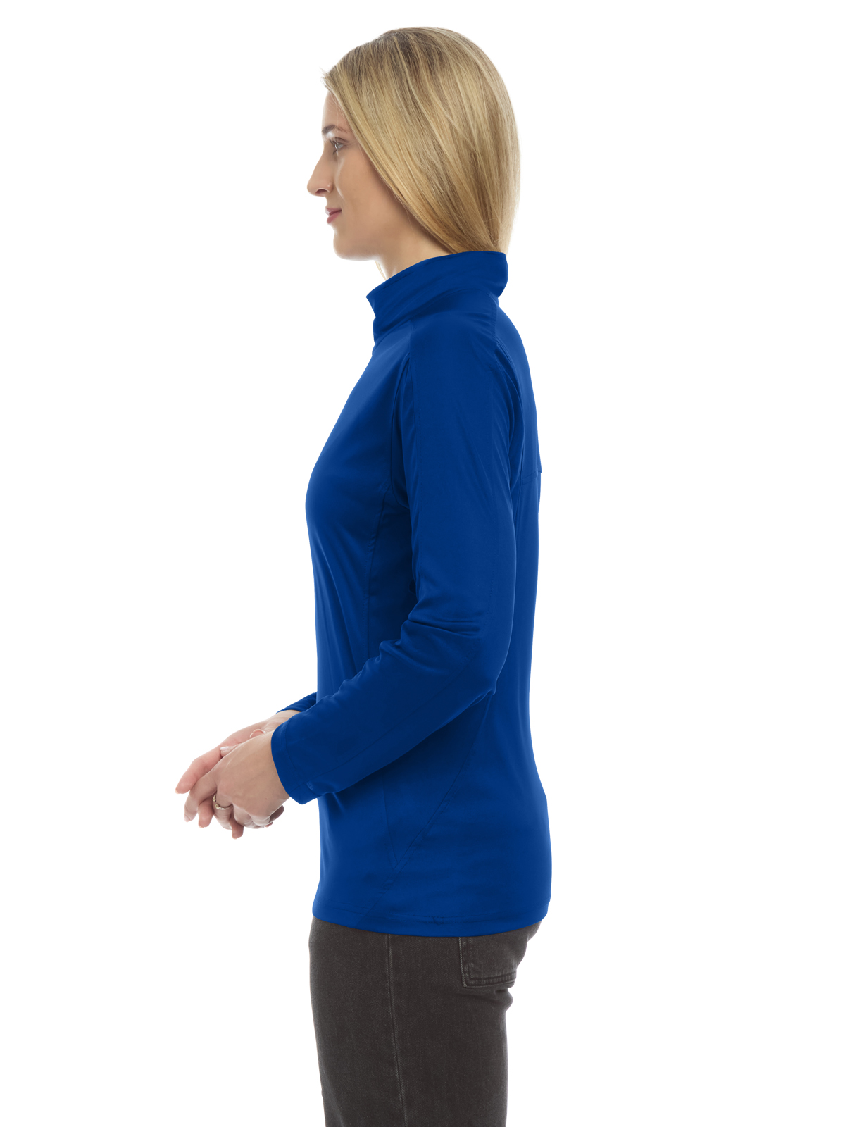 Blue Generation - Women's Pocketless Wicking Long Sleeve Zip Pullover 21