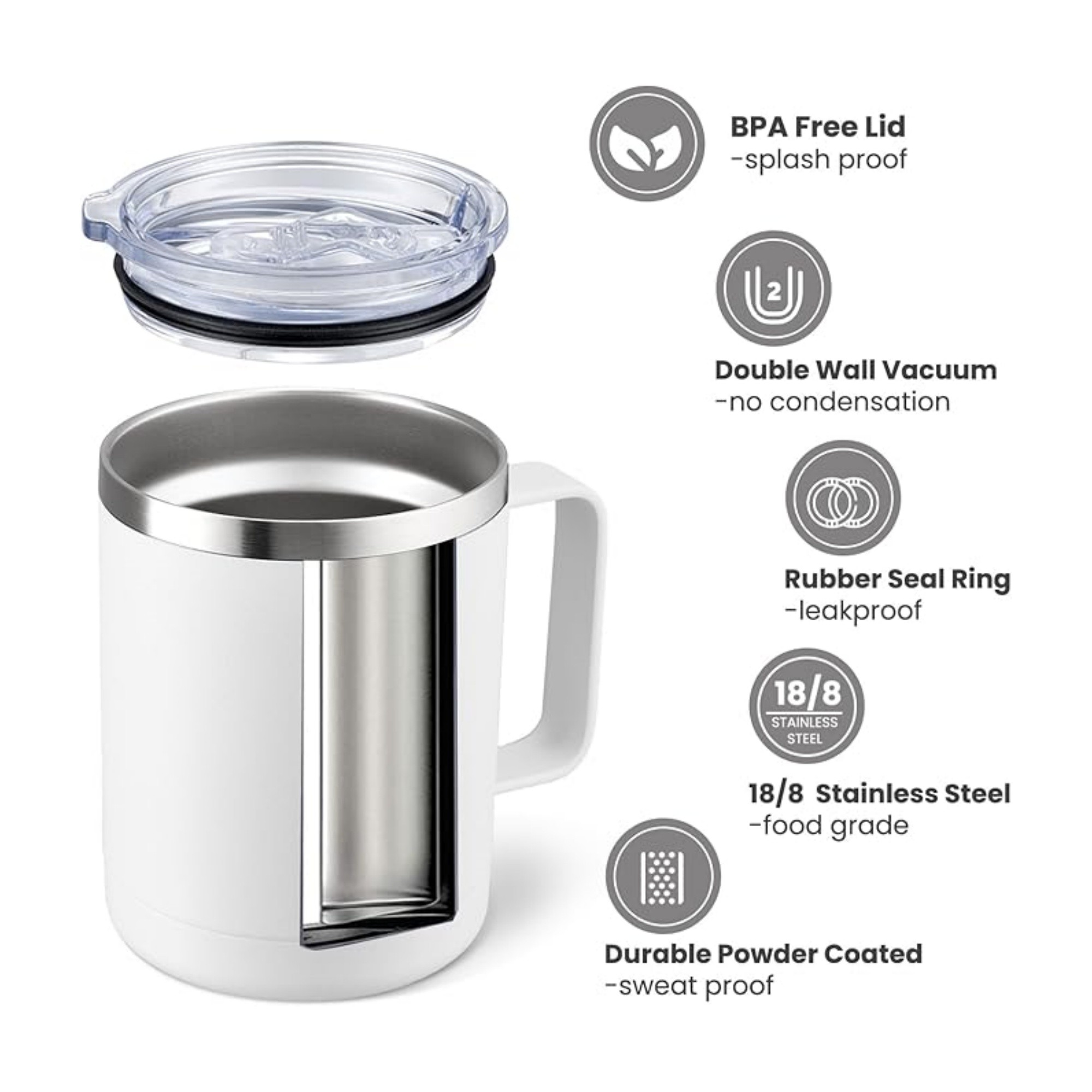 12oz Coffee Mug With Handle And Sliding Lid 4