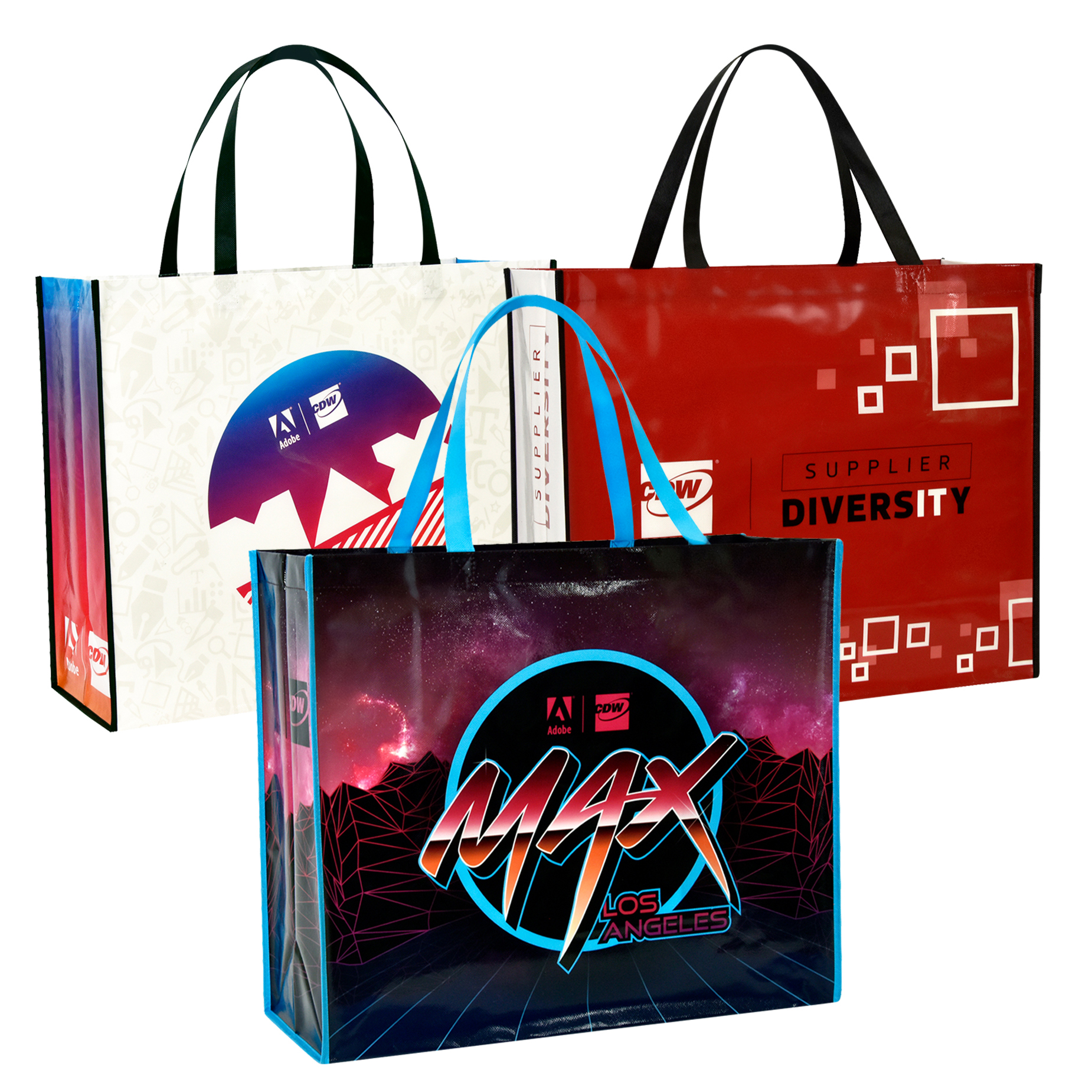 Custom Full-Color Laminated Non-Woven Promotional Tote Bag 20"x17"x8" 2