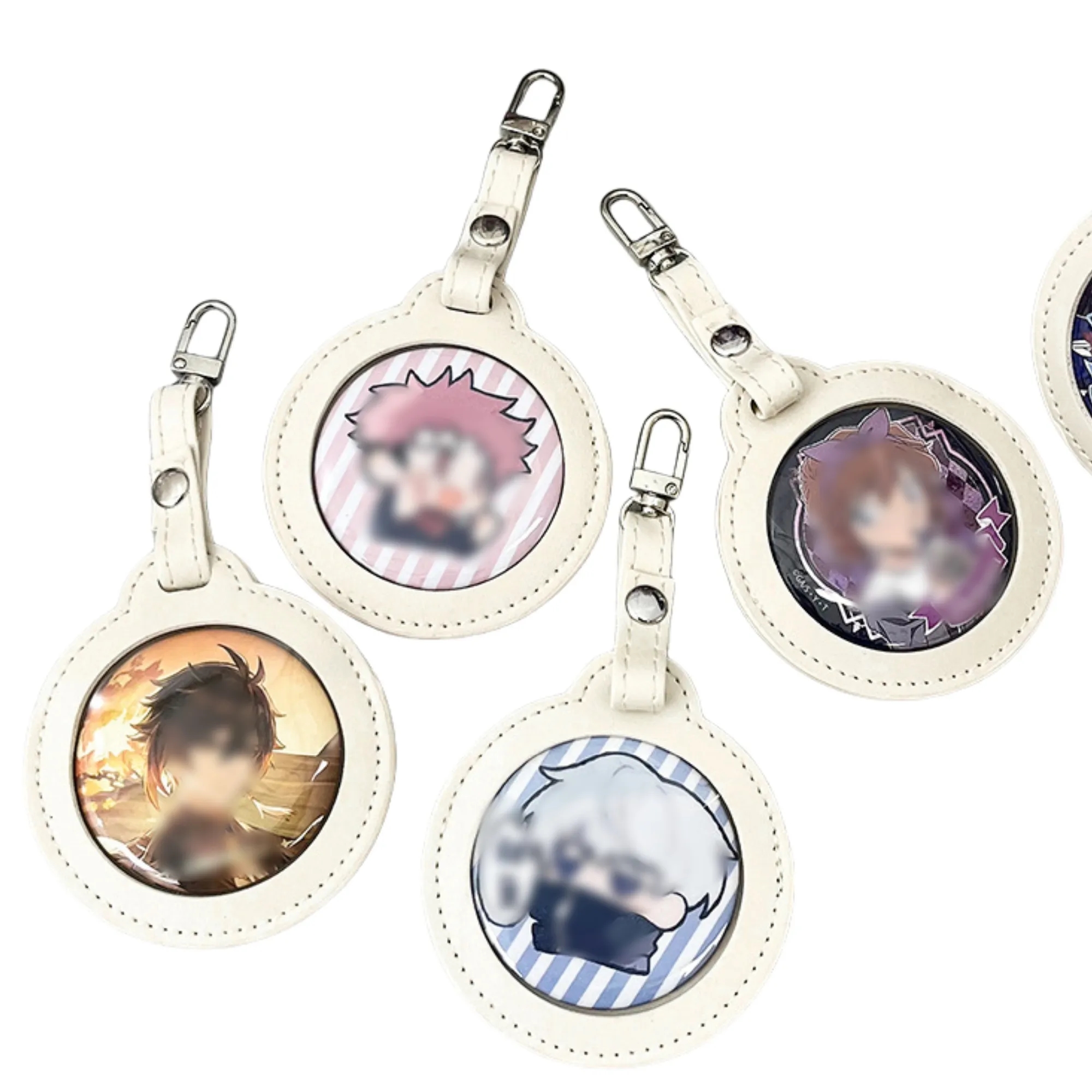 Leather Pin Badge Clip Cover 3in Display Logo Event Promo 5