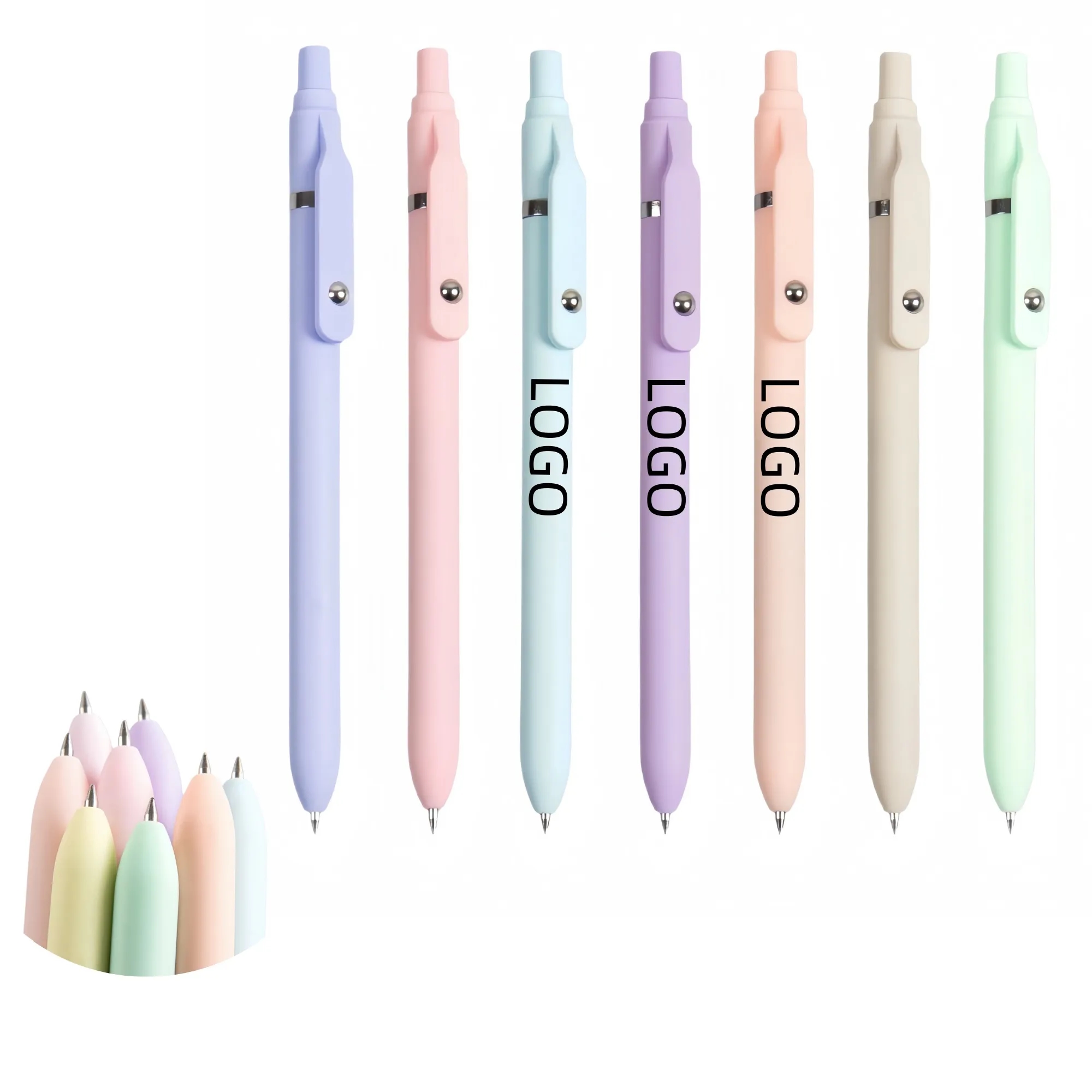 Macaron Colored Click & Roll Gel Pens 3