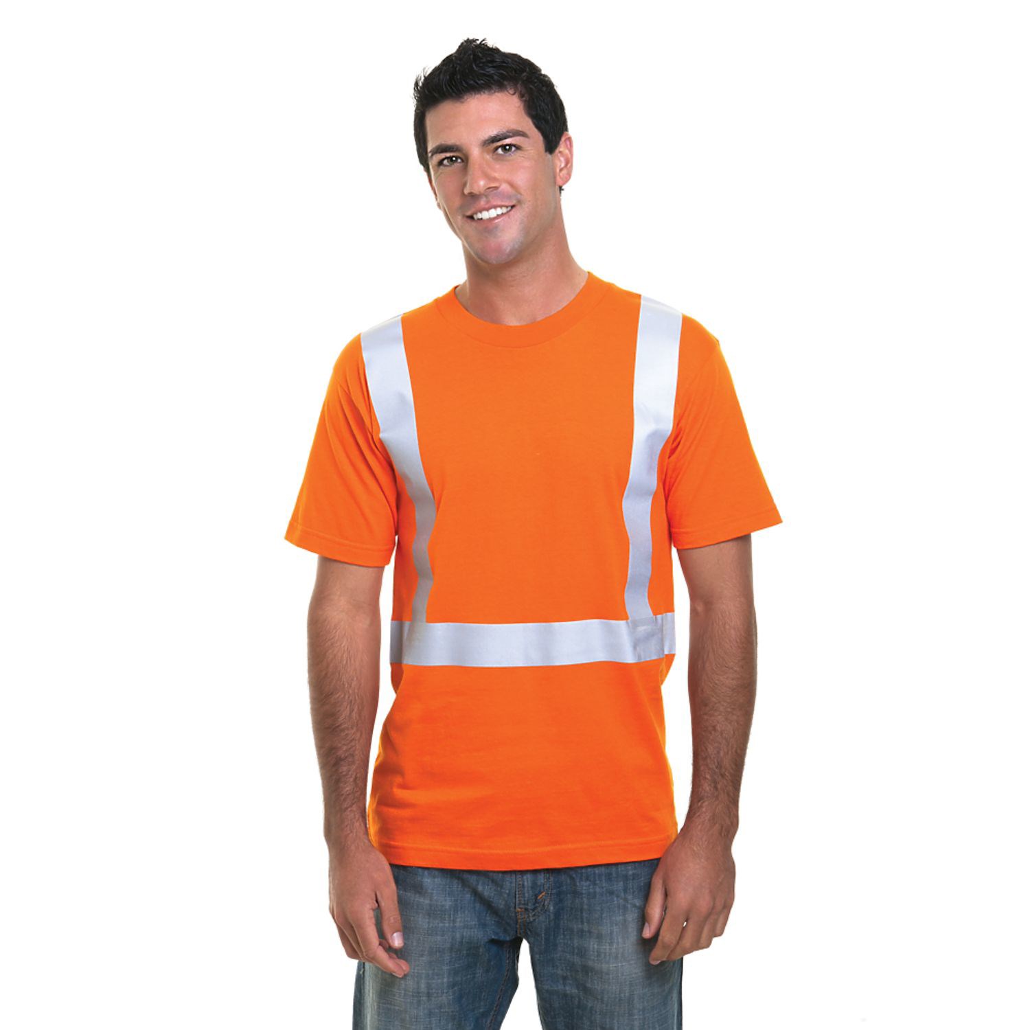 High Vis USA-Made 100% Polyester Class 2 Safety T-Shirt