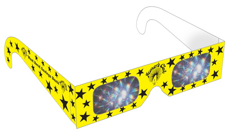 Fireworks Glasses - Neon Frames - Custom Imprint 2