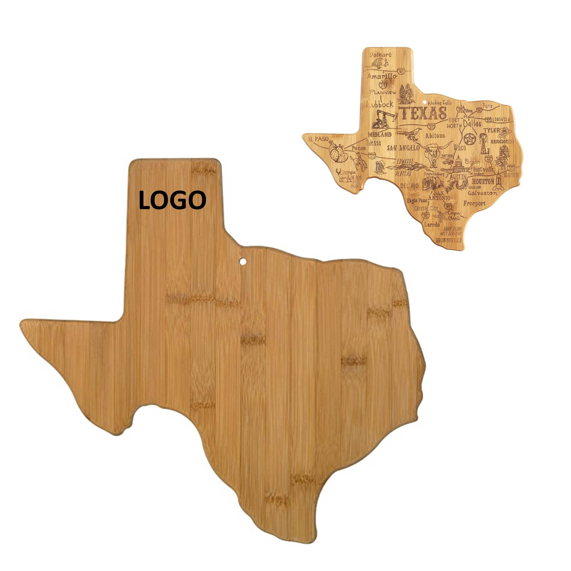 Texas State Shaped Serving Cutting Board 4