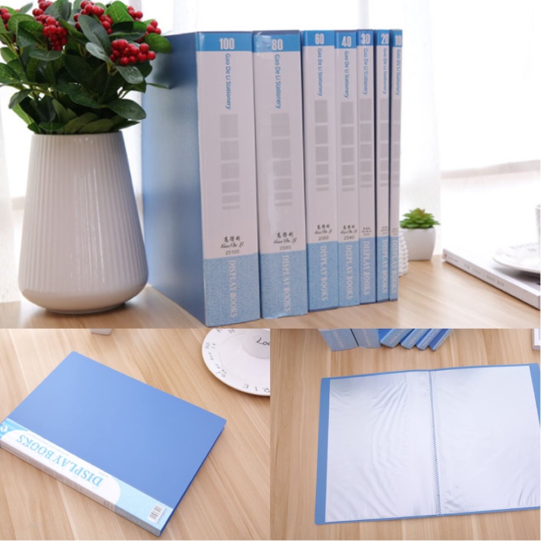 Blue A4 Office Supplies Data Book Insert Folder 3