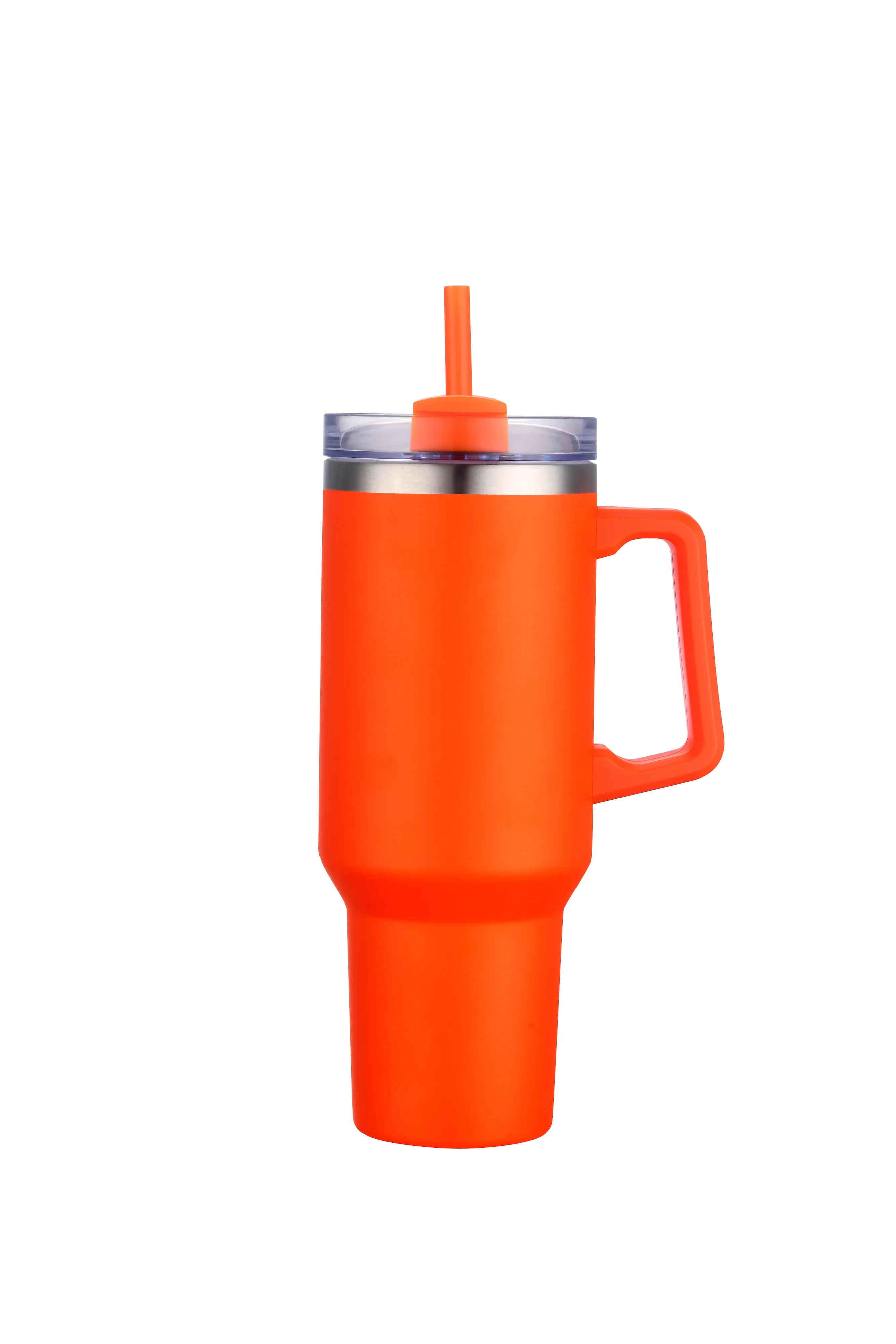 40oz Stainless Travel Mug w/ Handle and Straw 5