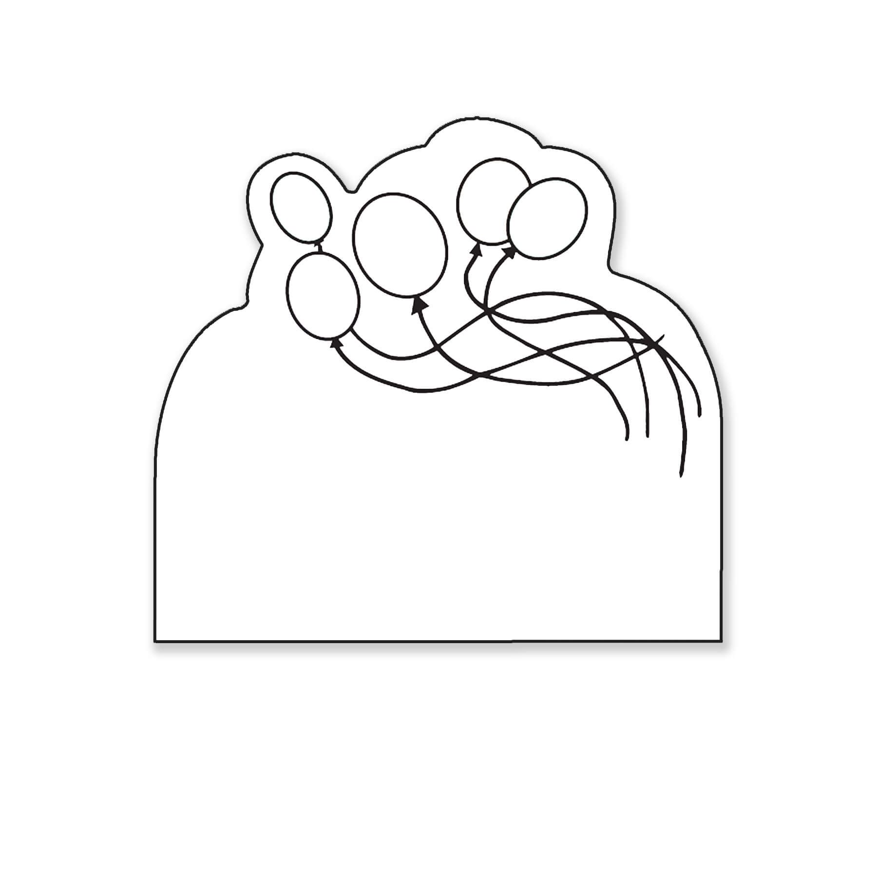 Balloon Shaped NoteKeeper™ Magnet 35 Mil 3