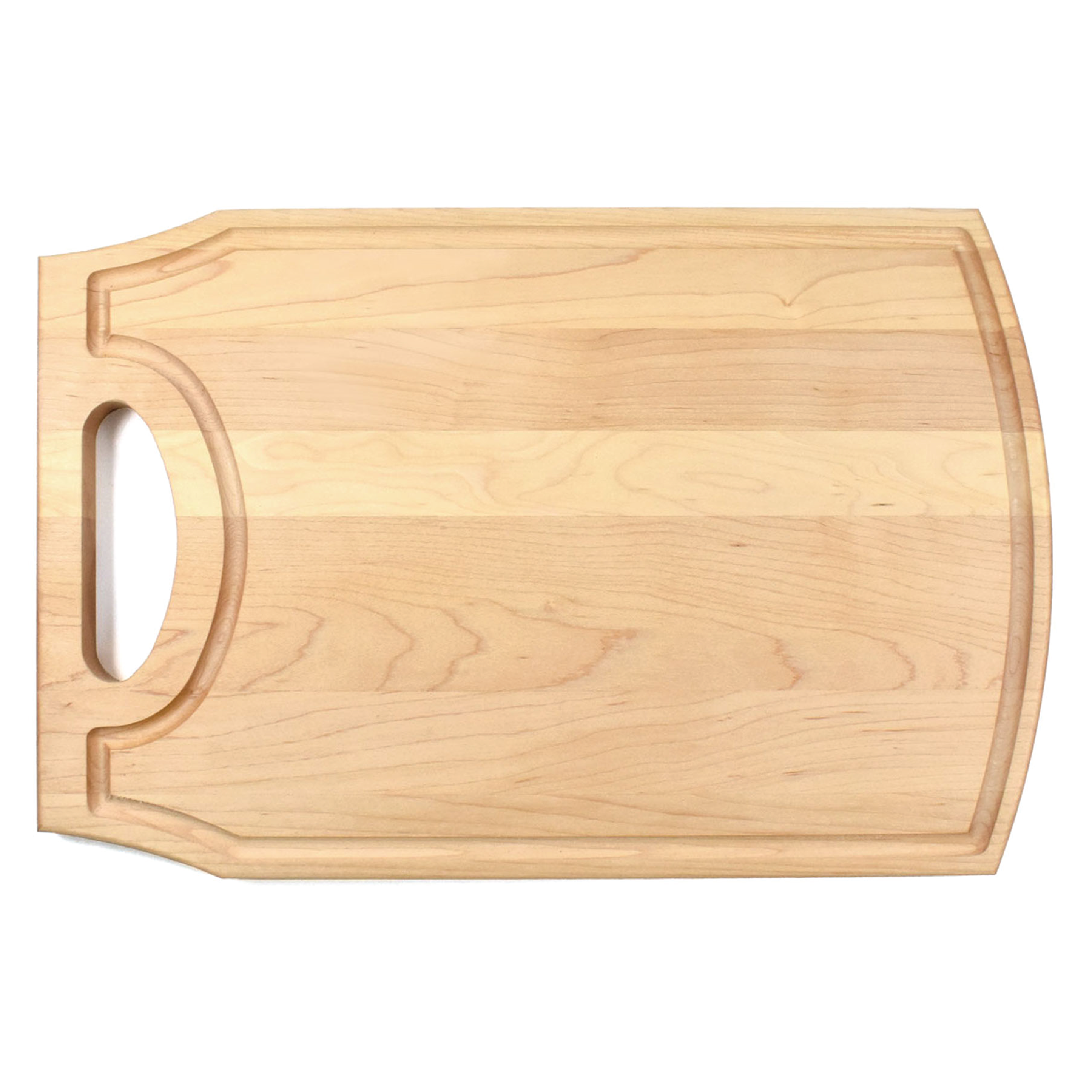 10 1/2" x 16" x 3/4" Maple Cutting Board with Handle & Juice Groove 5