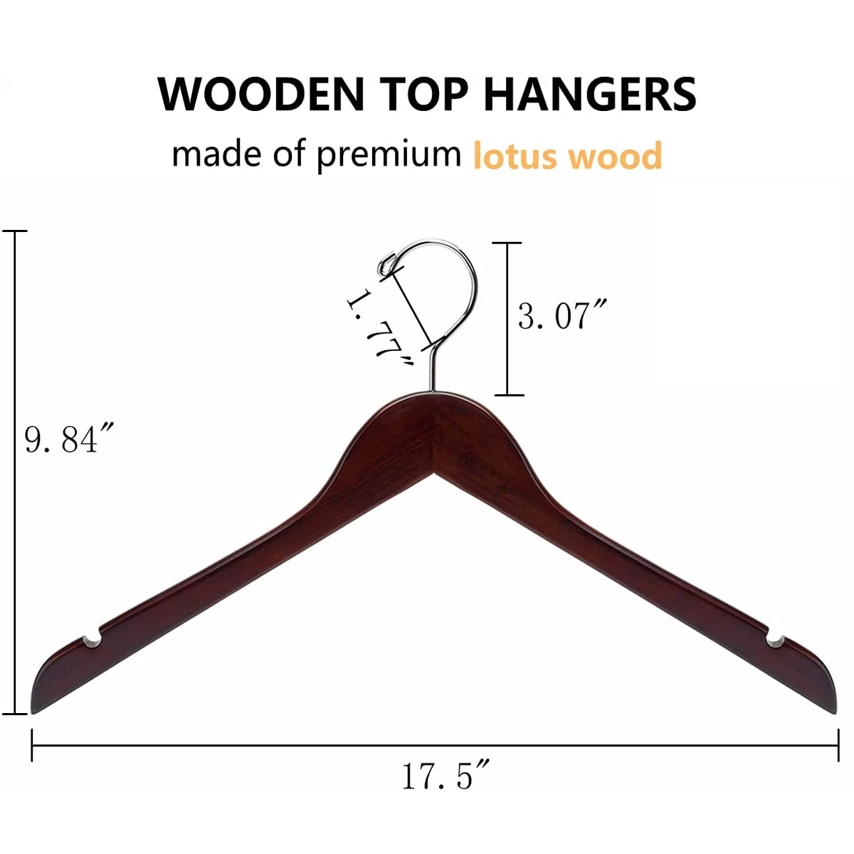 Solid Wood Shirt Dress Hangers 4