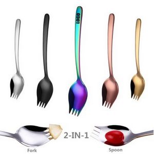 8.26 Inch Sturdy 2 IN 1 Salad Fork Spoon 17