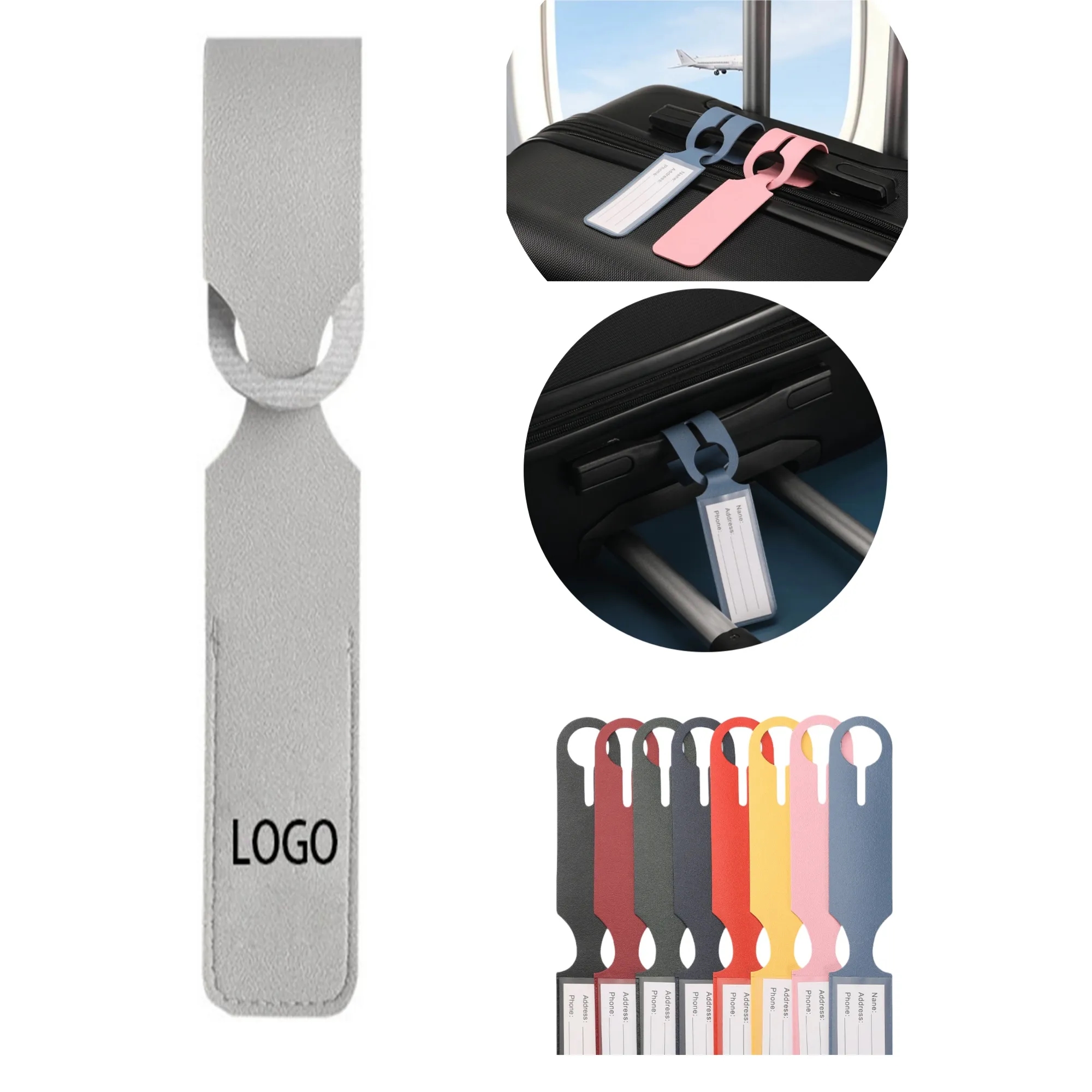 Customizable PU Luggage Identification Tag