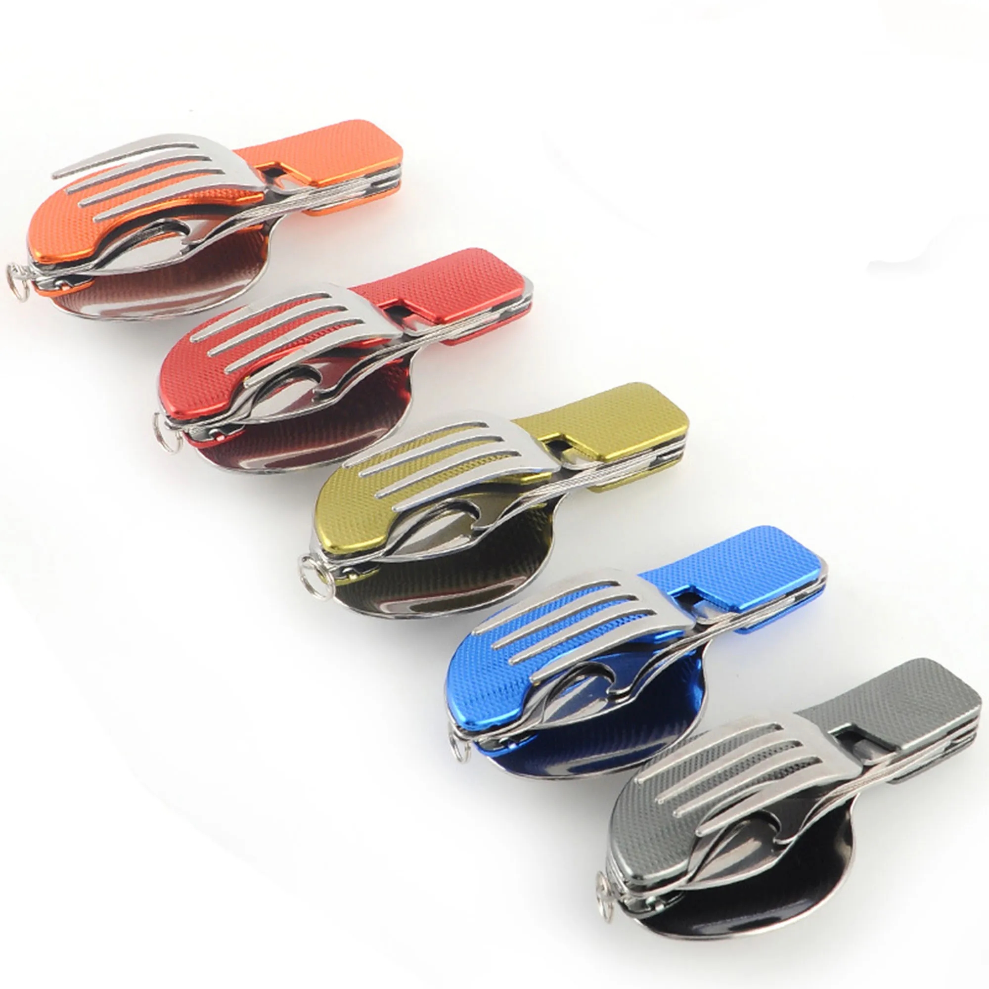 Multifunctional Camping Foldable Spoon Knife and Fork 3