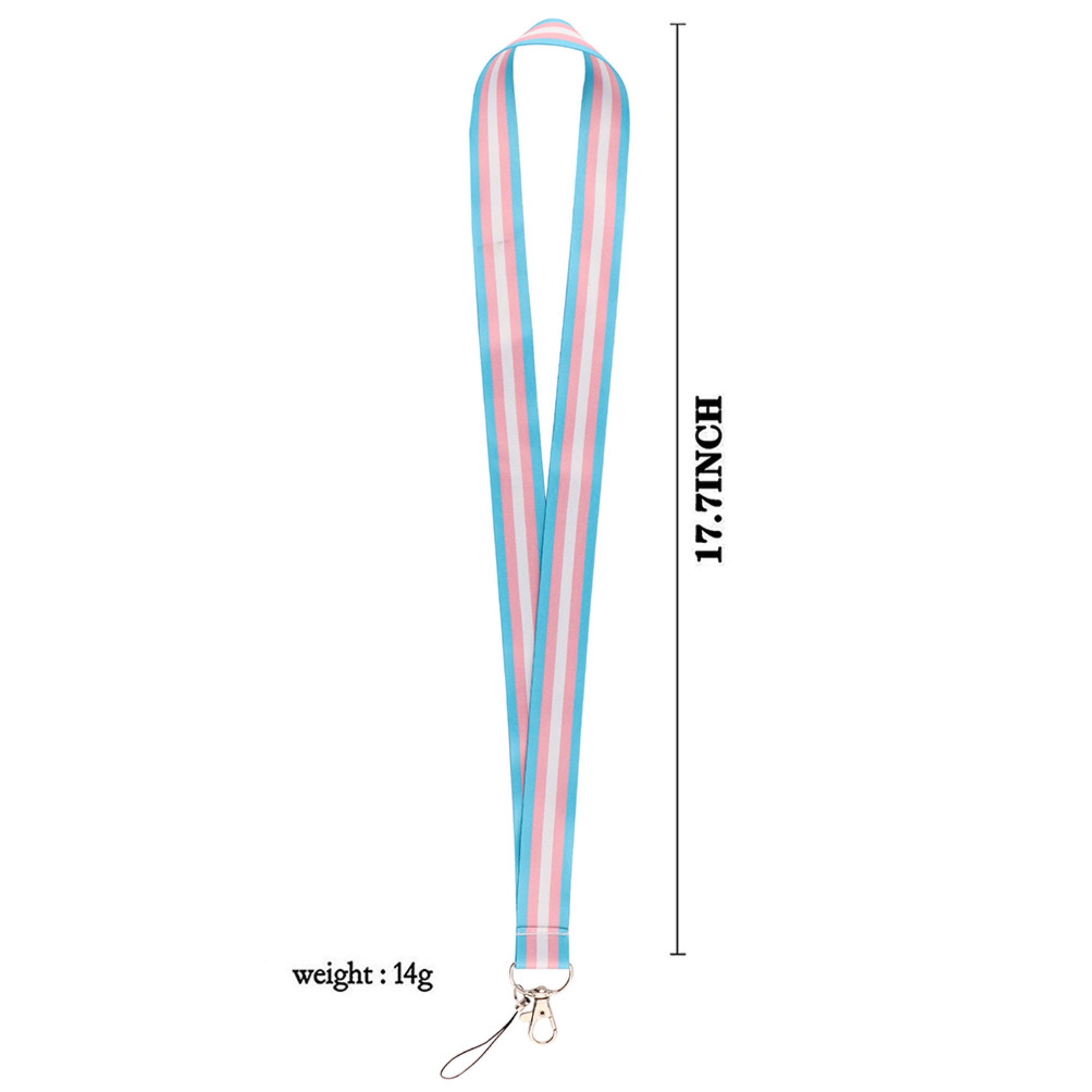 Rainbow Lanyard Neck Strap w/Keychain 3