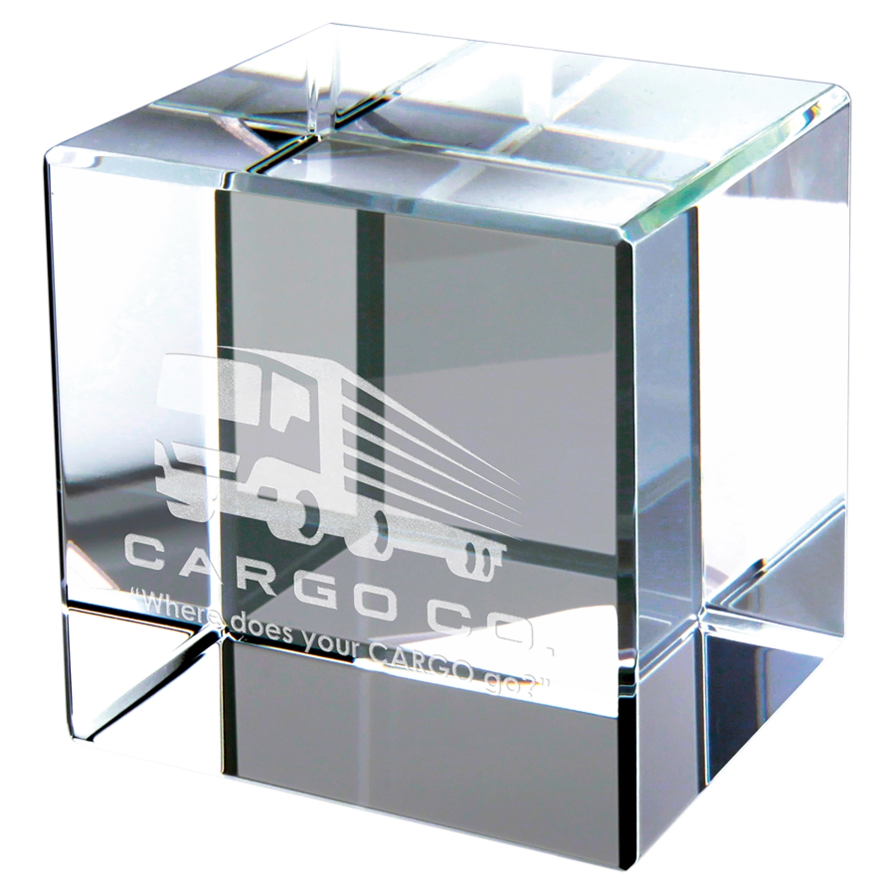 Crystal Cube Award (2" x 2") 3