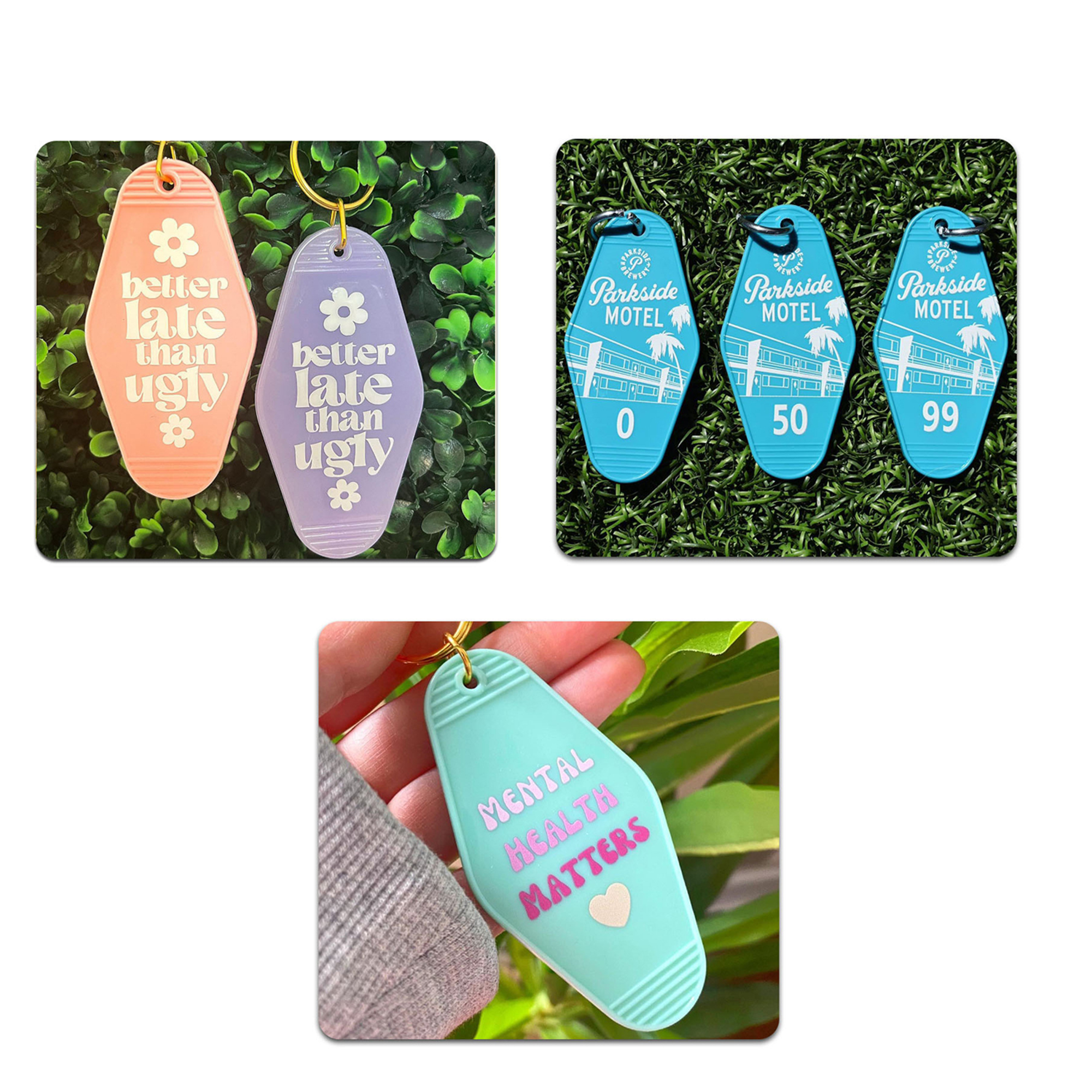 Vintage Keychain ?C Customizable Plastic Hotel Tag 4
