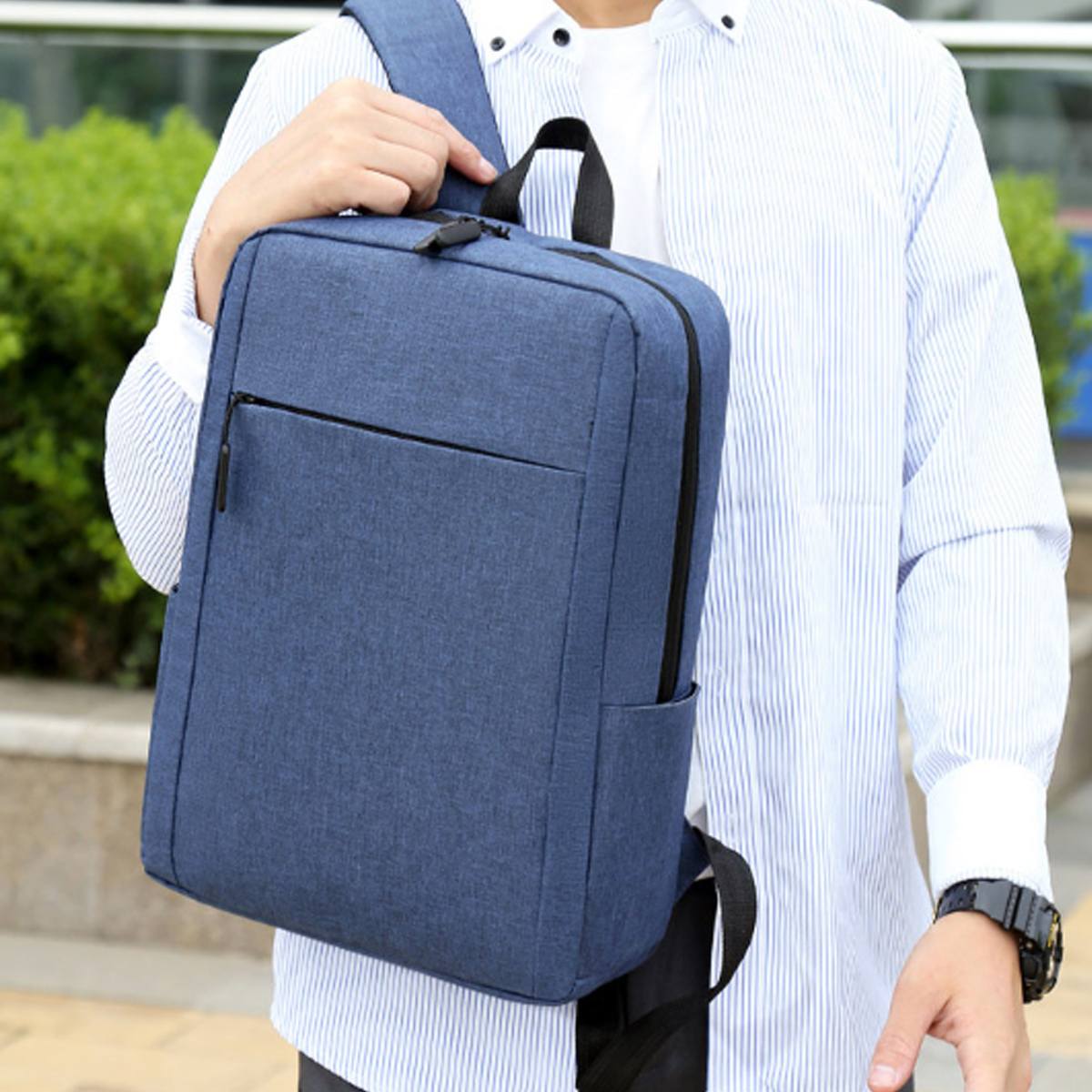15.6" Minimalist Laptop Backpack with Multi-Compartment 6