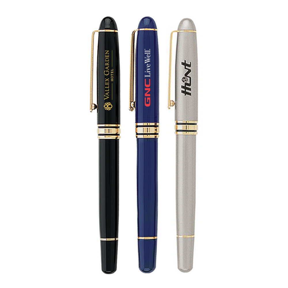 Geneva™ Chrome Royal Rollerball Pen - Optional Gift Box 2