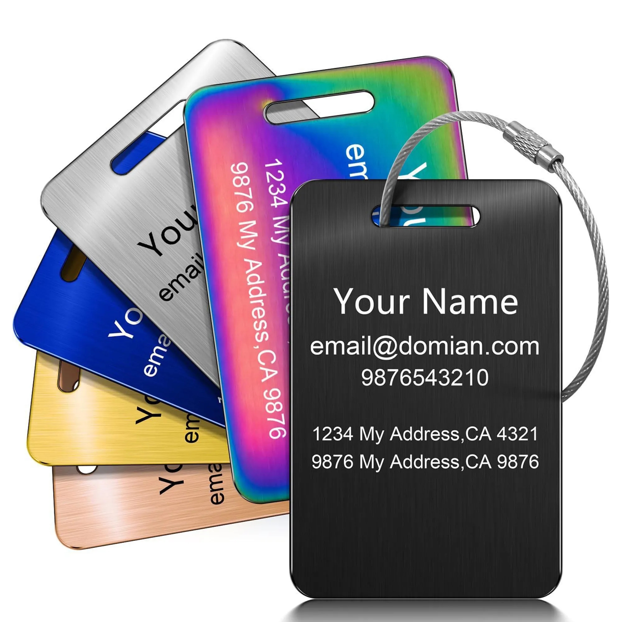 Personalized Stainless Steel Travel Card 3