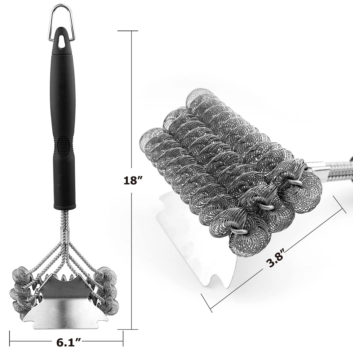 Grill Brush And Scraper Bristle Free 4