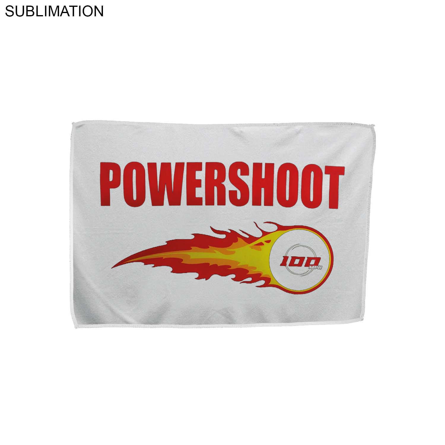 Microfiber Moisture Wicking, Cooling, Sports, White Suede Towel, 12x18, Sublimated Full Color 5