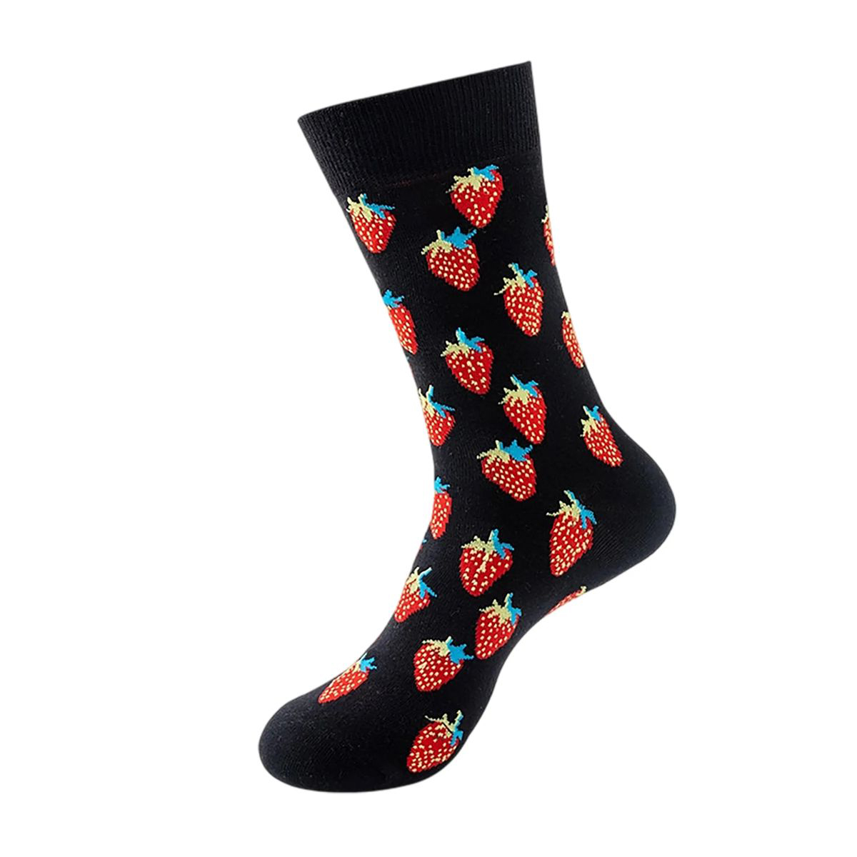 Cotton Crew Socks with Jacquard Pattern 114