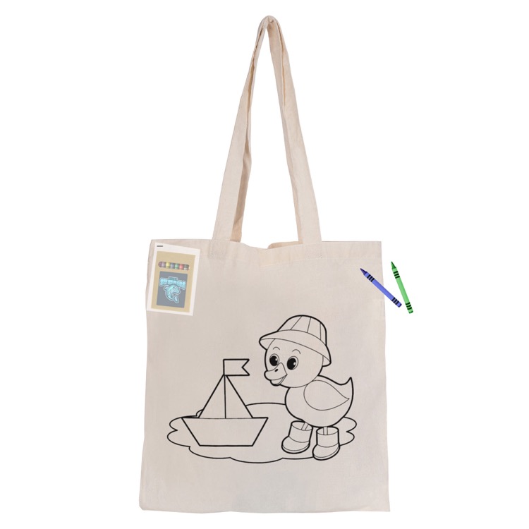 Colouring Calico Bag No Gusset, custom tote bag with logo imprint 2