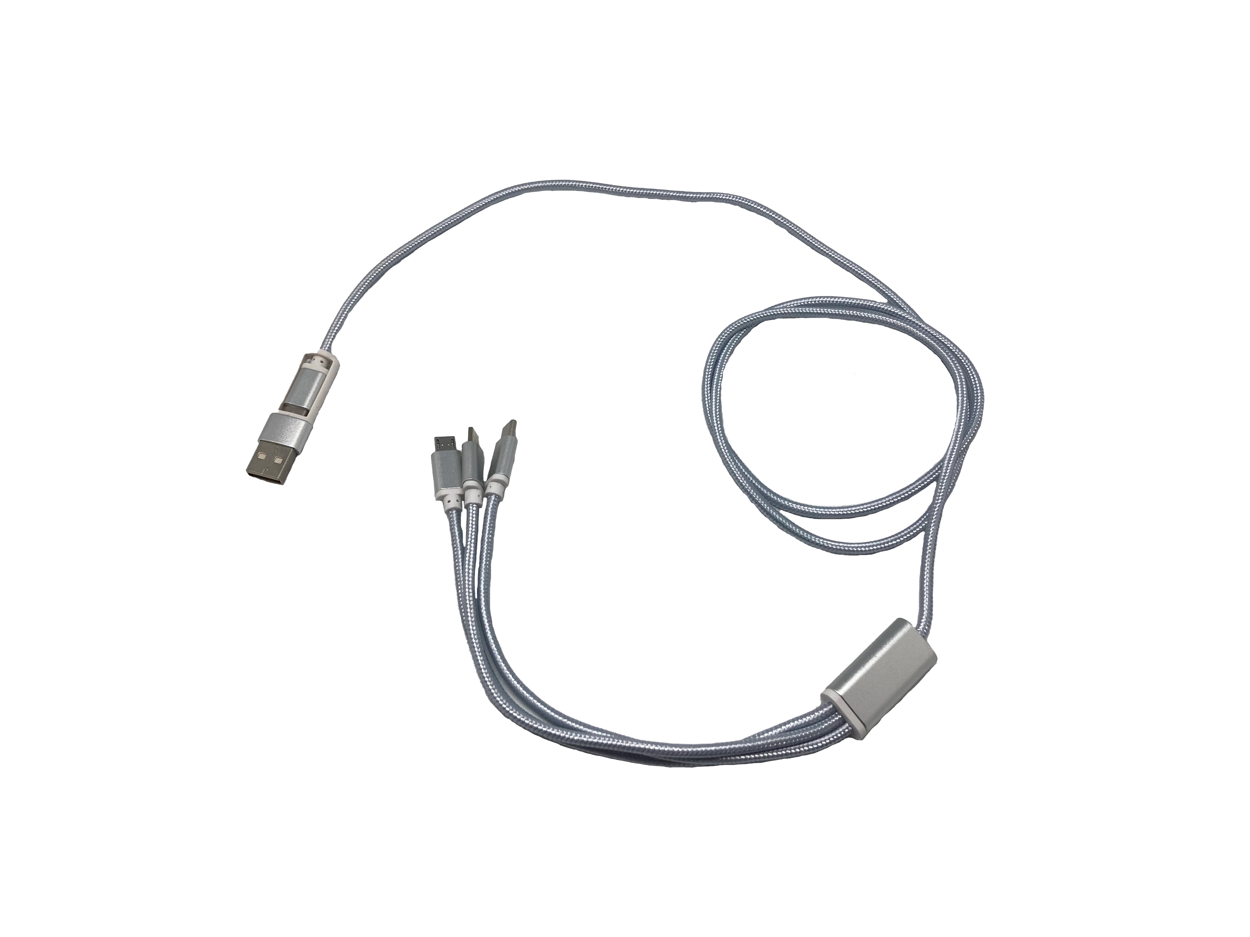 4in1 Micro/Type C toType C/Lightning Charging Braided Cable 5