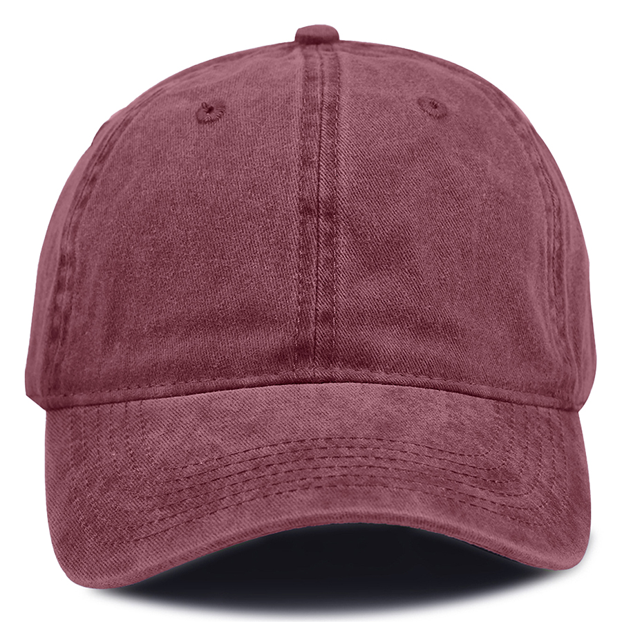 Stock Washed Cotton 6-Panel Baseball Cap w/ Metal Tuck 7