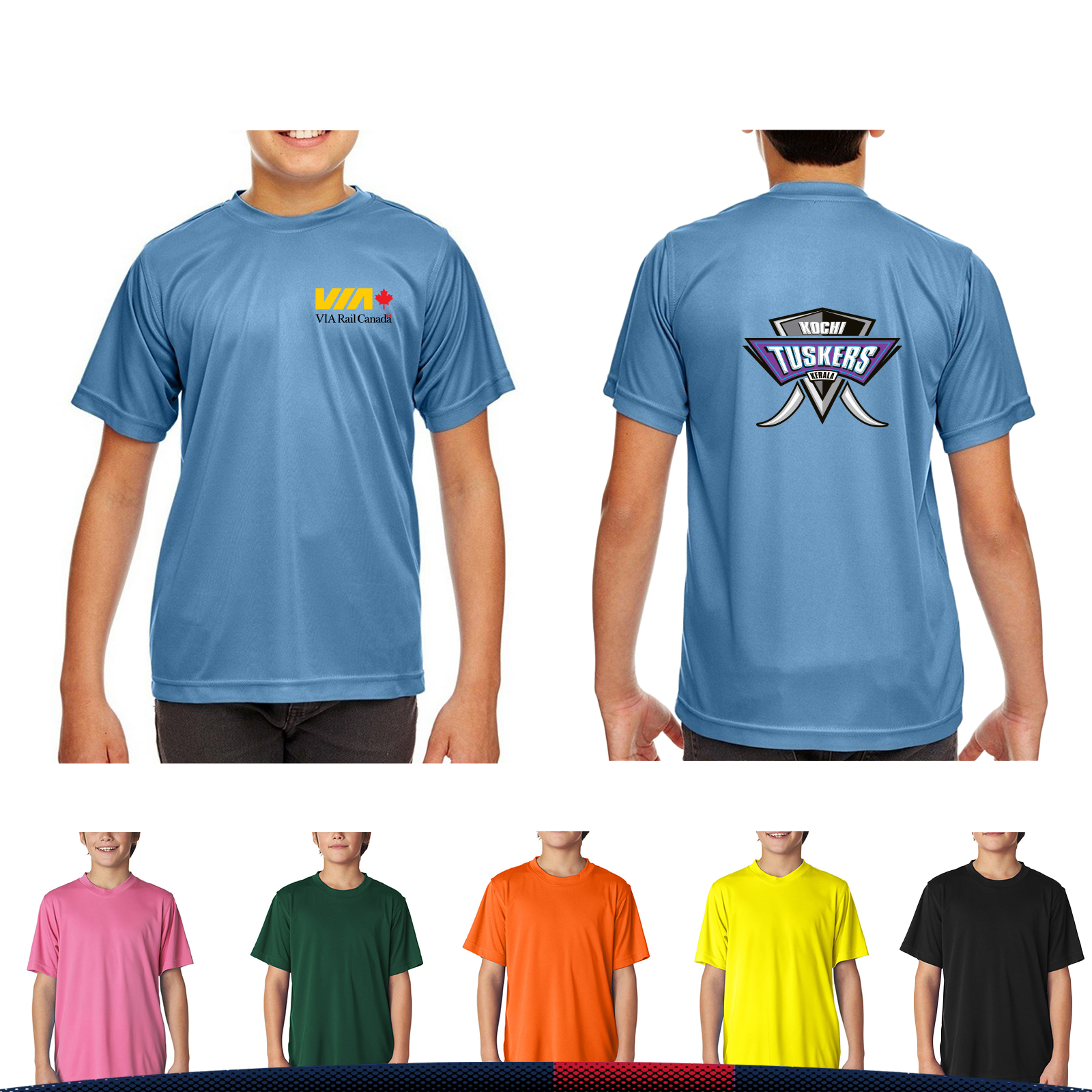 UltraClub® 4 oz. Youth Sports T-Shirts 8