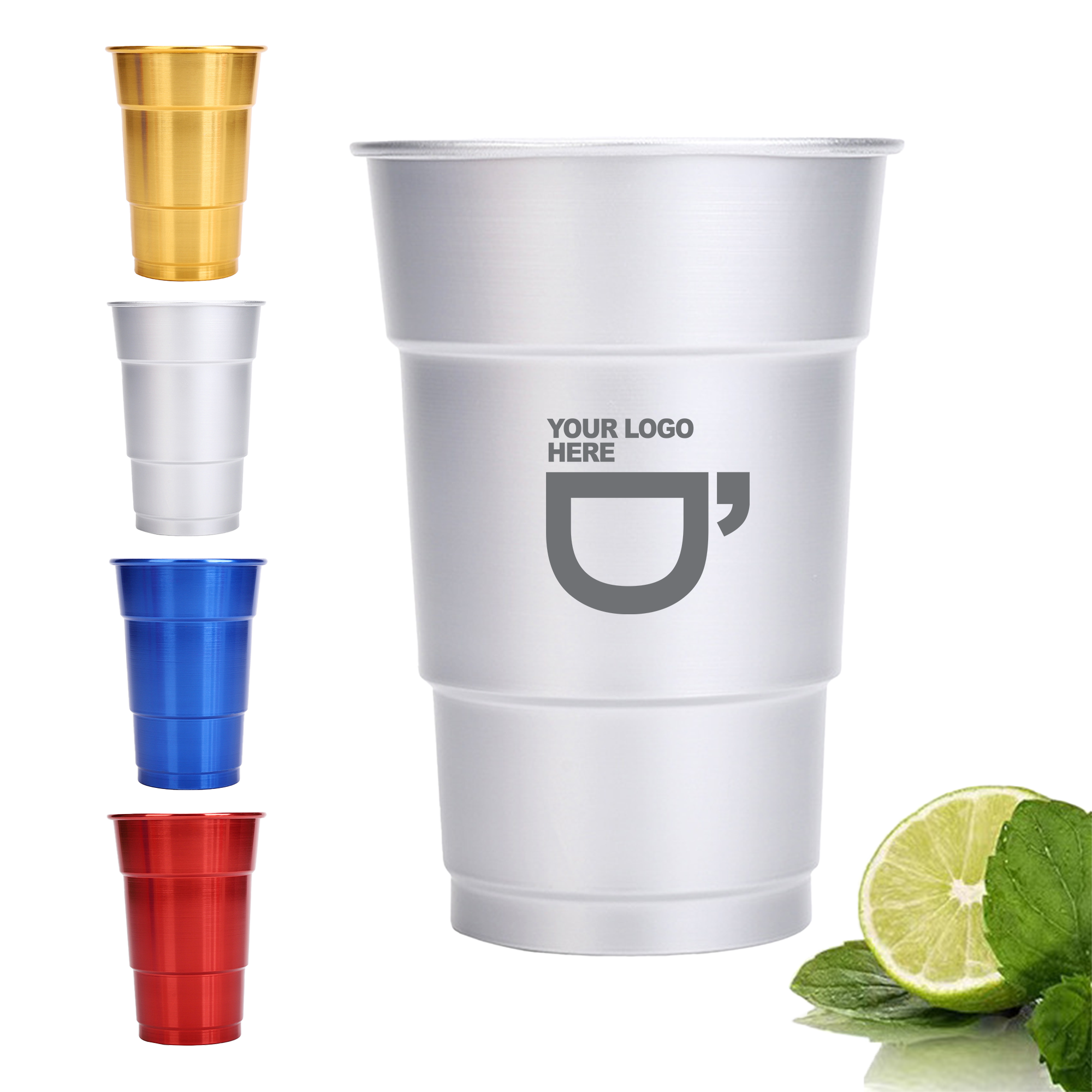 17oz Reusable Aluminum Party Cups MOQ 50 2