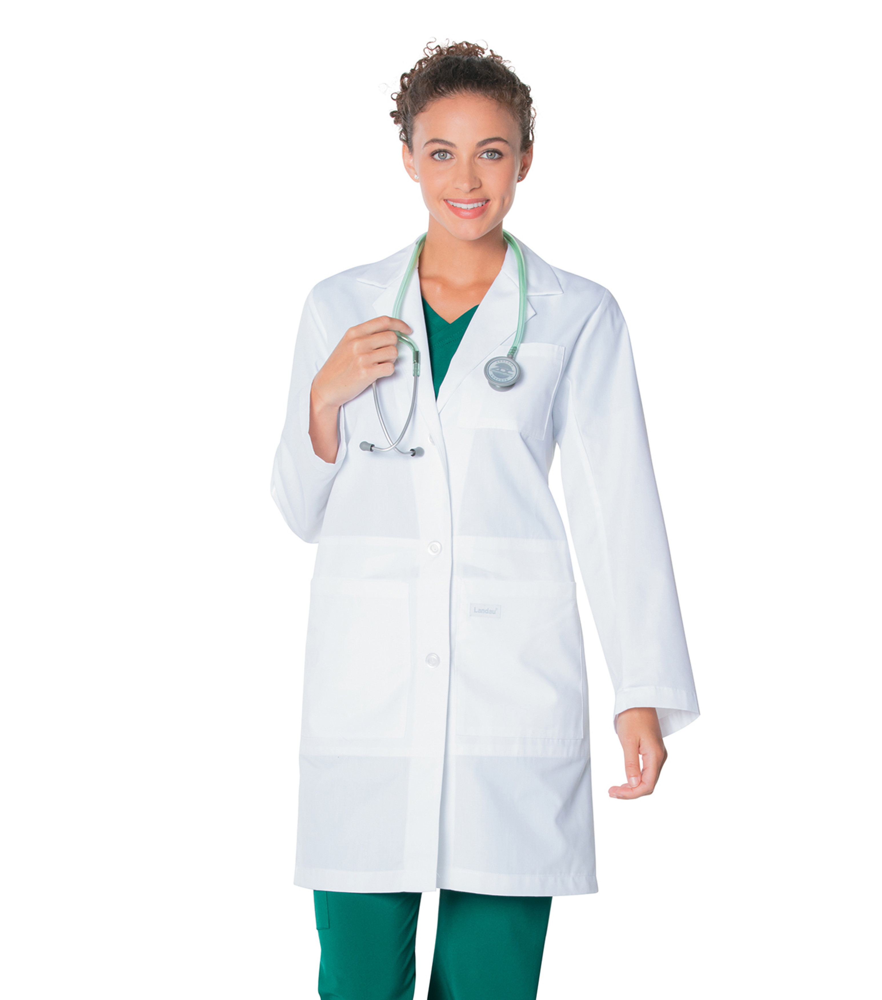 Landau - Essential Lab Coats - Women's Five-Pocket 36.5" Full-Length Tablet Lab Coat