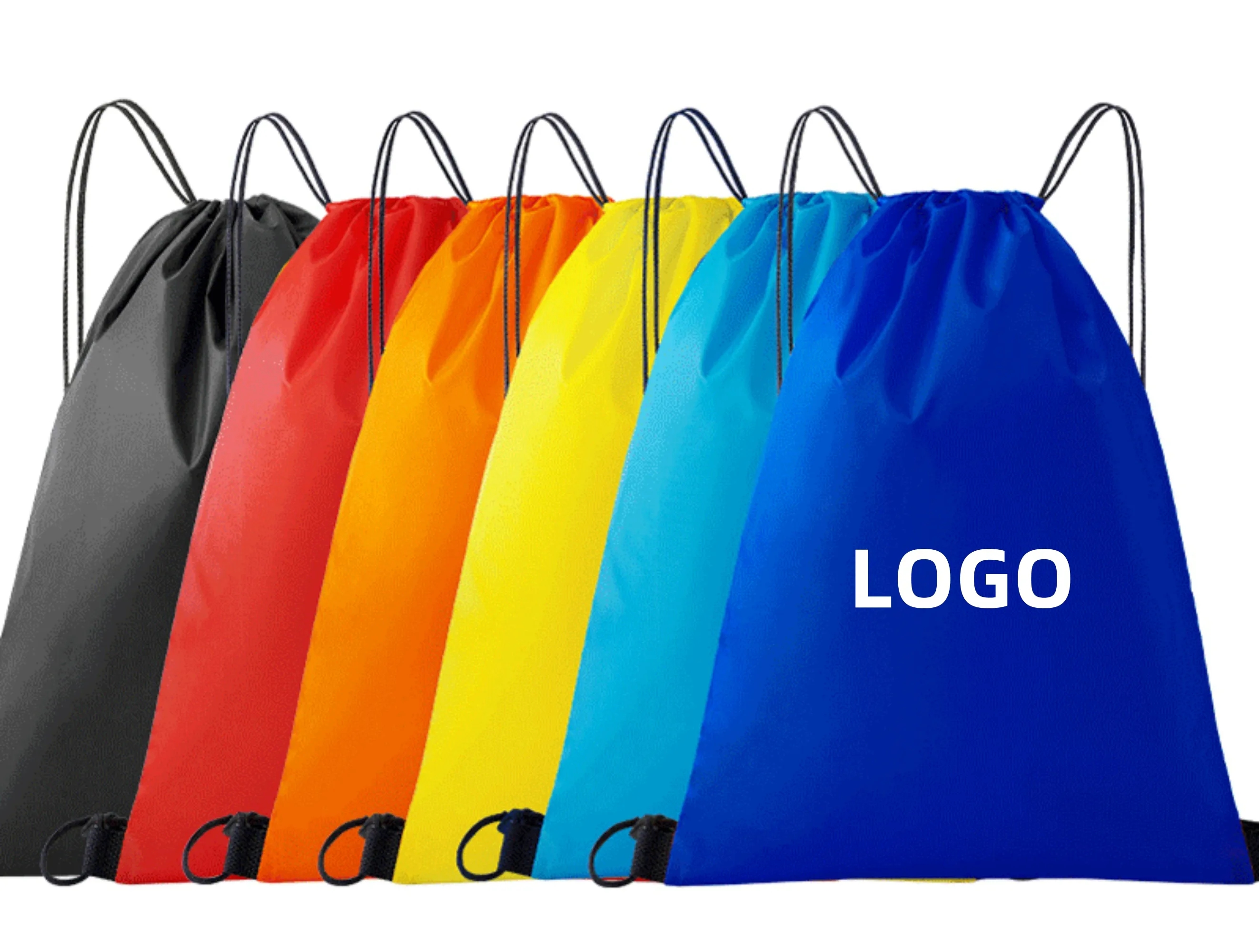 Cinch-Up Custom Colorful Drawstring Backpack Bags 2