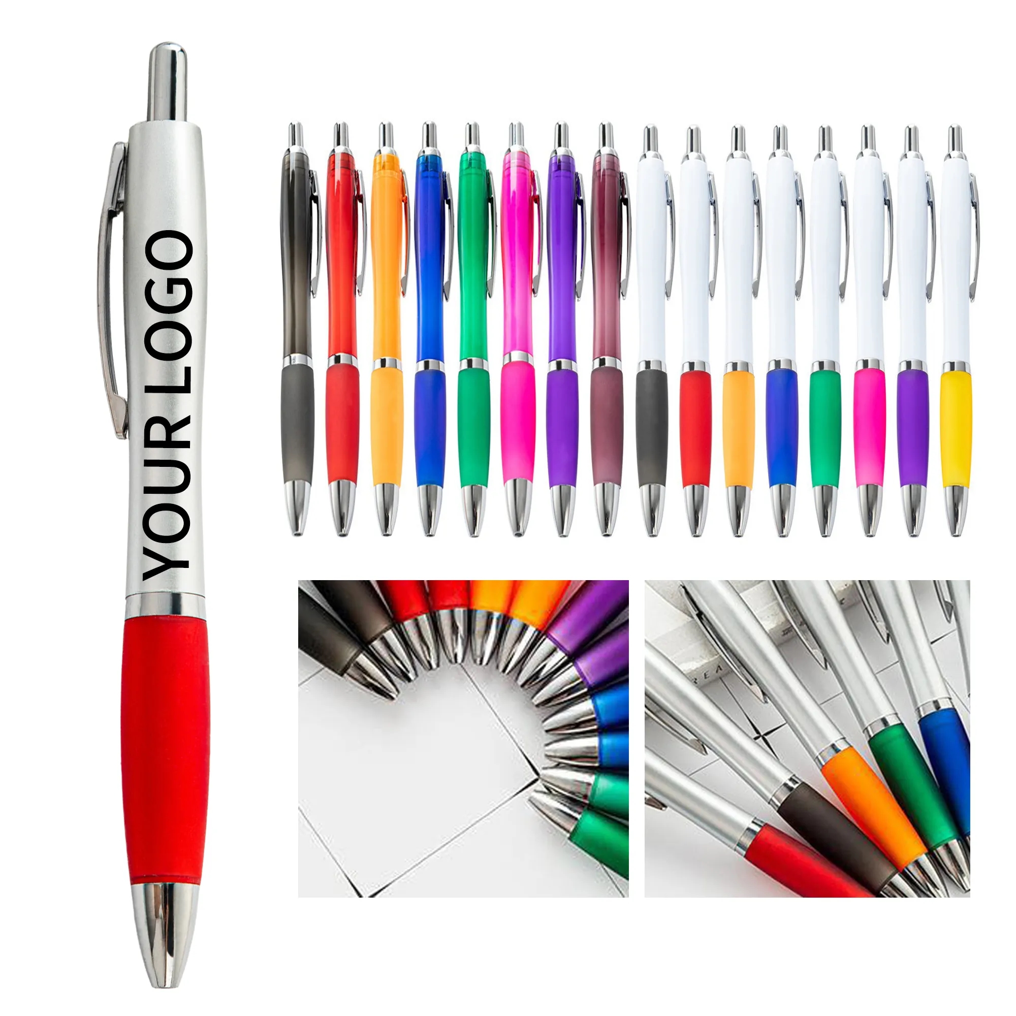 Lightweight Retractable Ballpoint Pen for Office or School 1