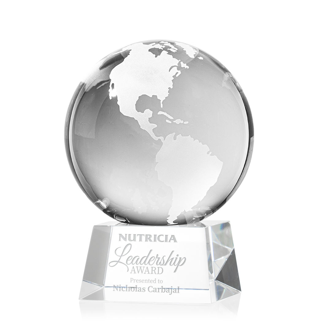 Globe Award on Robson Base - Clear 8