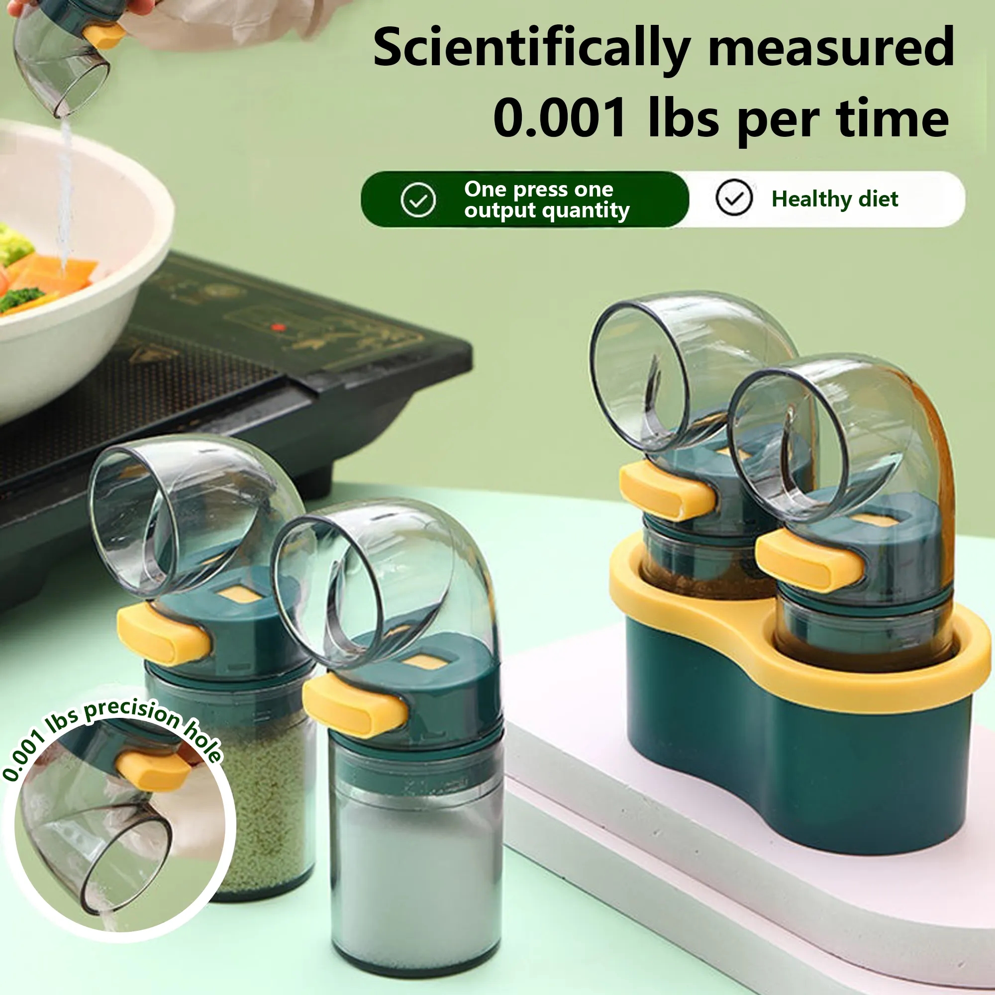 3 Packs Quantitative Seasoning Container 4