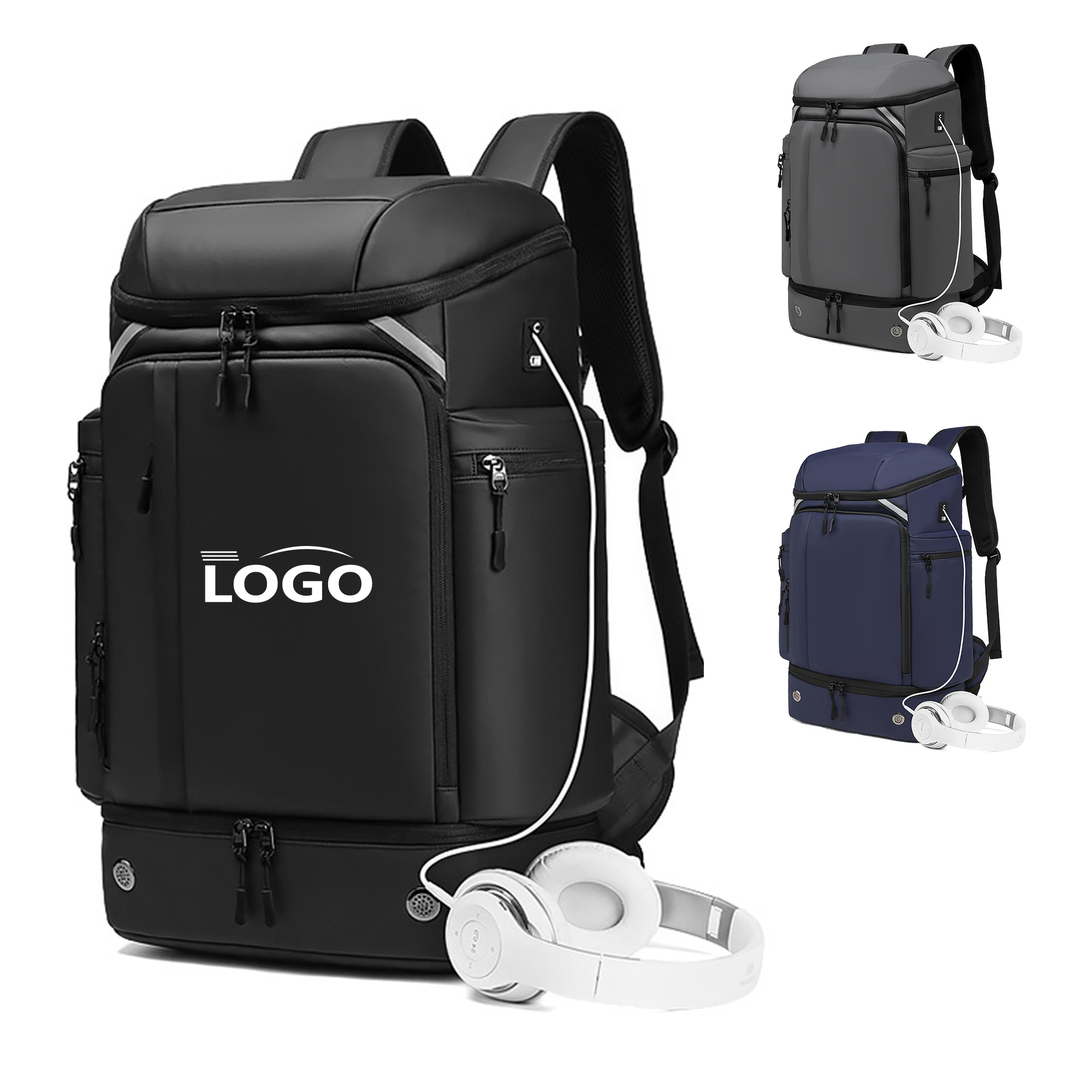 Large Capacity Travel Backpack with Shoe Compartment 2