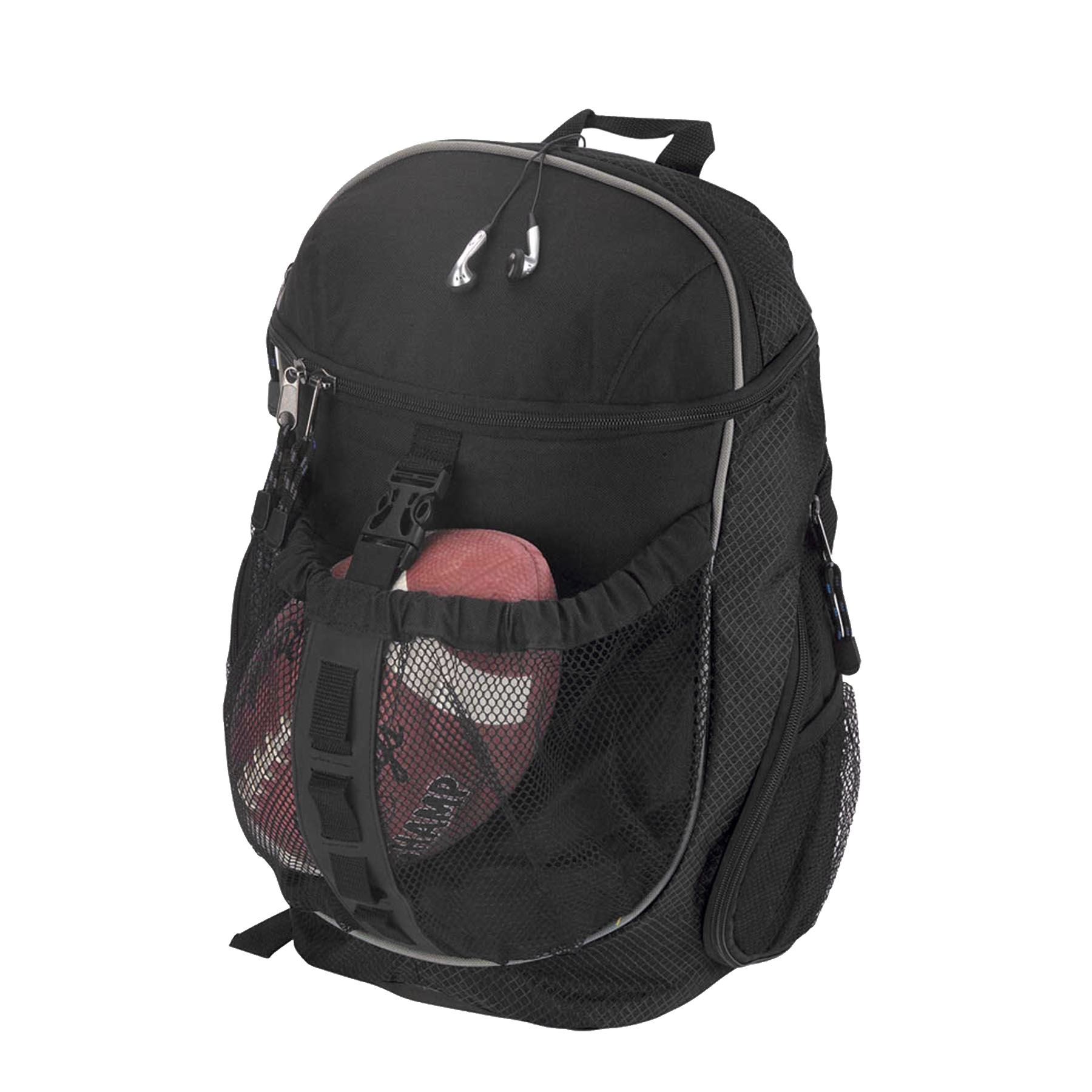 600D Polyester Expedition Backpack w/ Double Zippered & Mesh Pockets 3