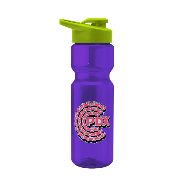Blazer 28oz Transparent Bike Bottle w/Drink-thru Lid 1275