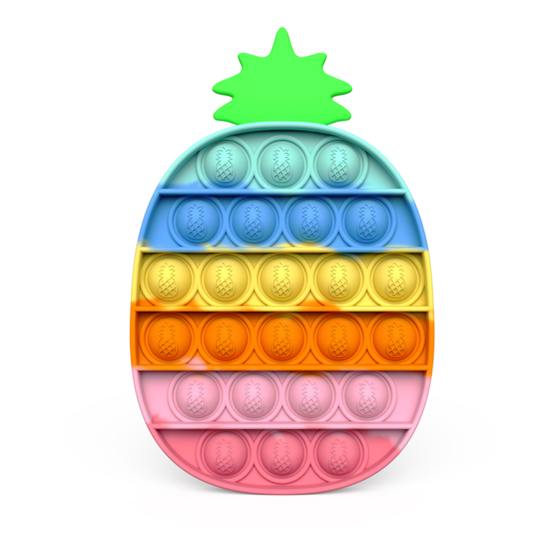 Macaron-colored pineapple Push Pop Bubble Sensory Fidget Toy 4