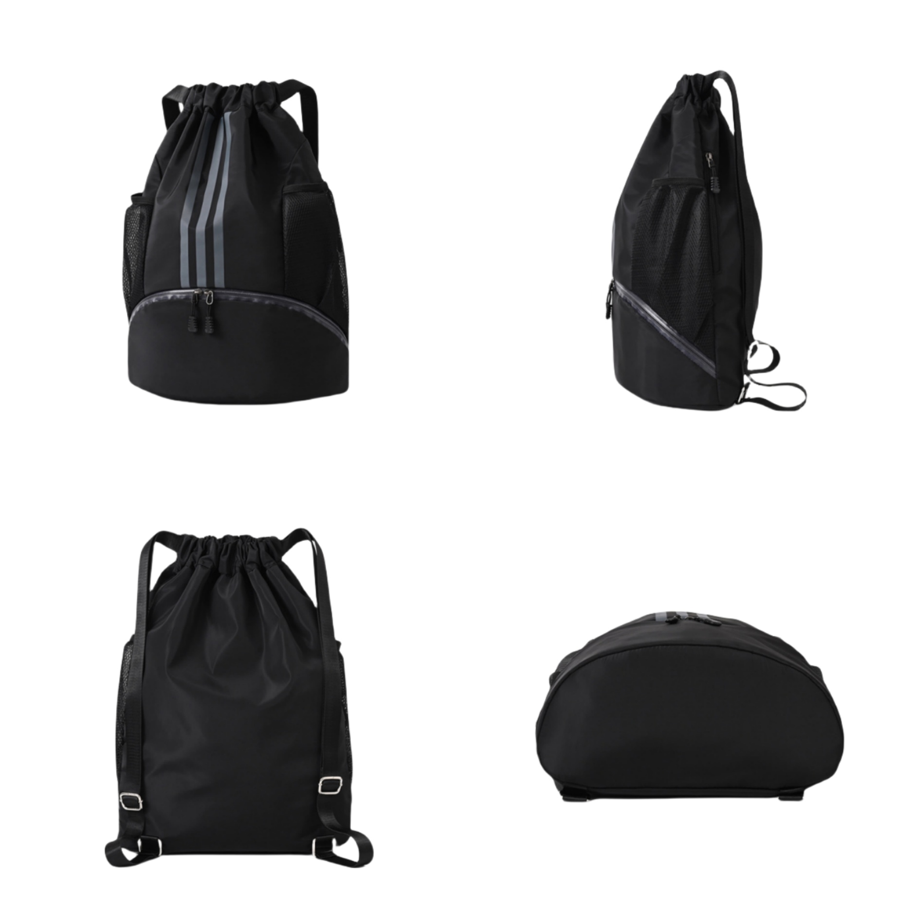 Sports Drawstring Backpack with Shoes Compartment 1