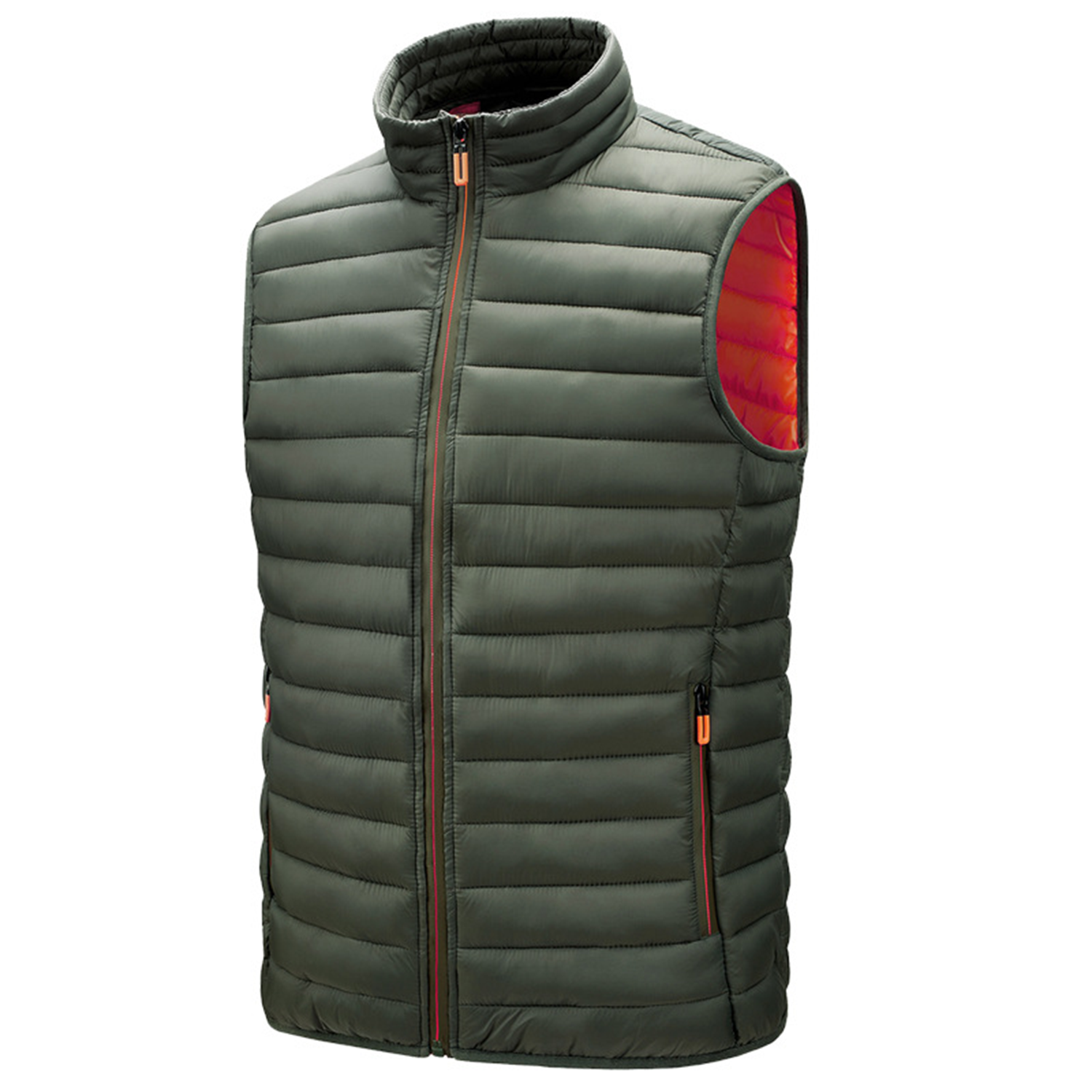 Men's Stand-up Collar Puffer Vest 4