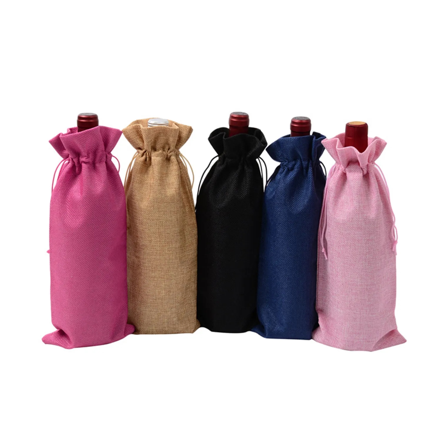 Drawstring Wine Bottle Bag 1