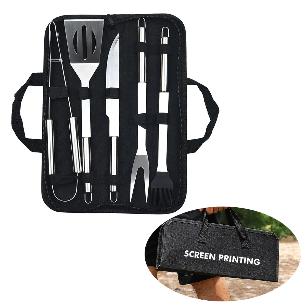 5 pieces Stainless Steel Grill Tools 2