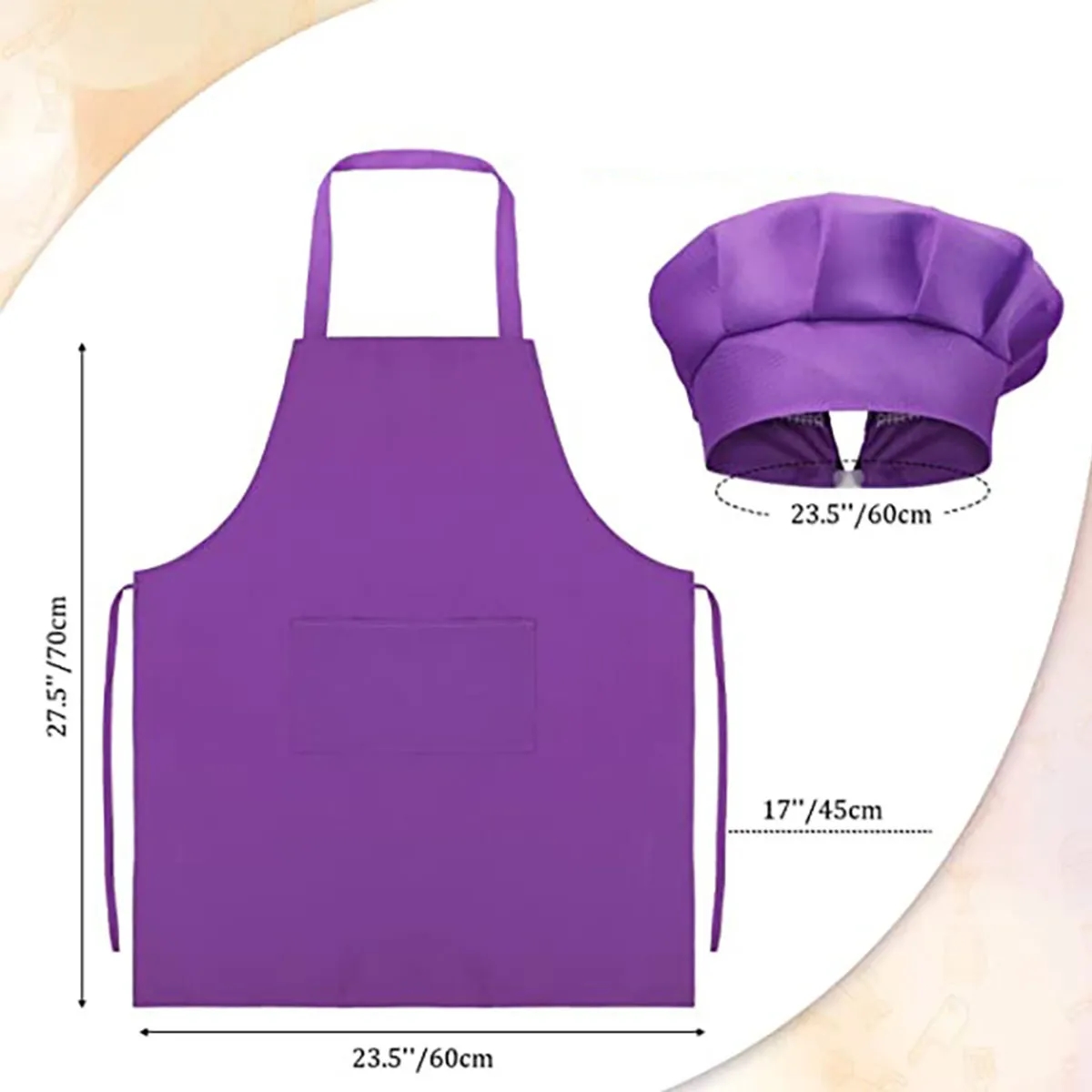 Adjustable Baking DIY Chef Hat Parent-Child Apron Set 5