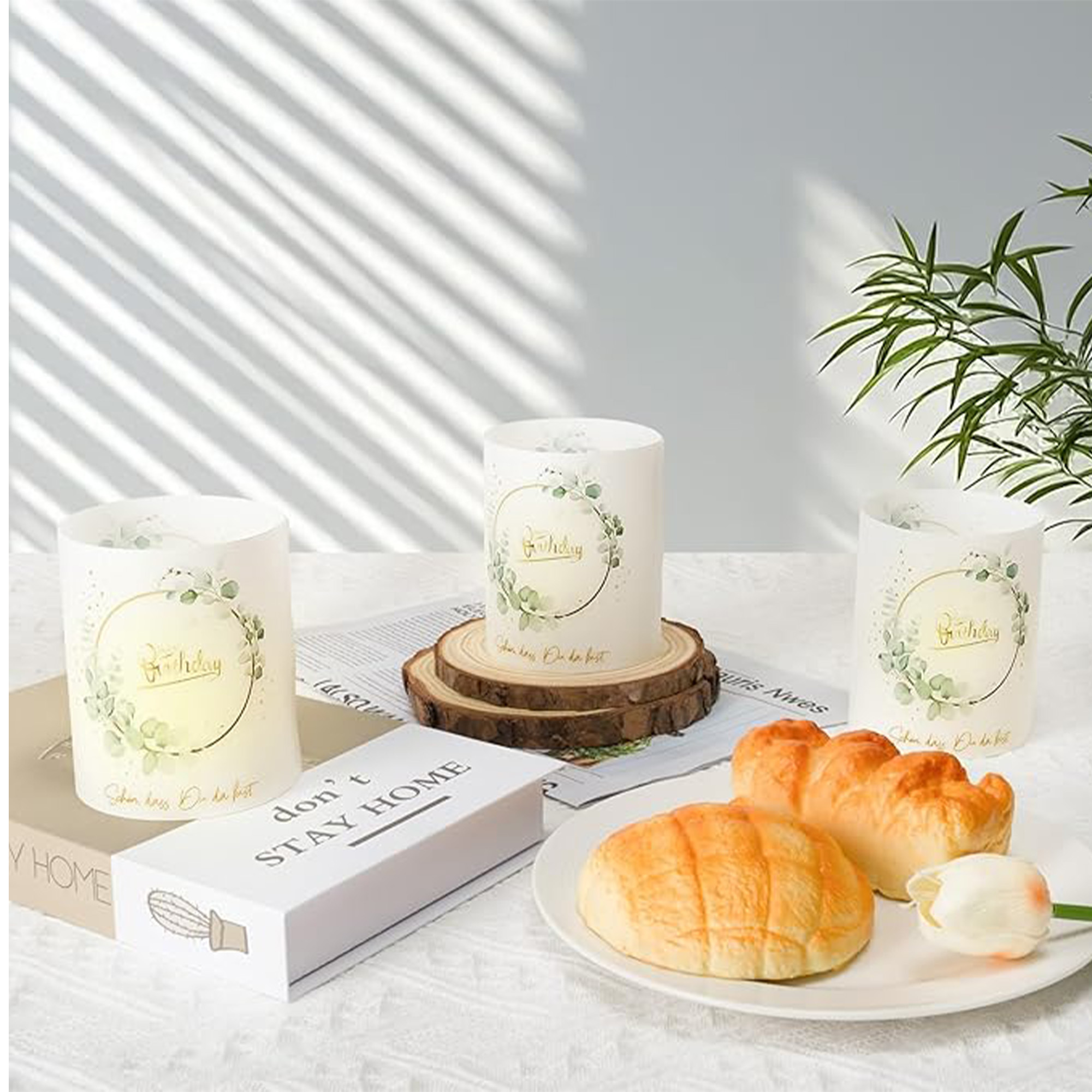 Plastic Candle Holder Wrap for Home, Outdoor 4