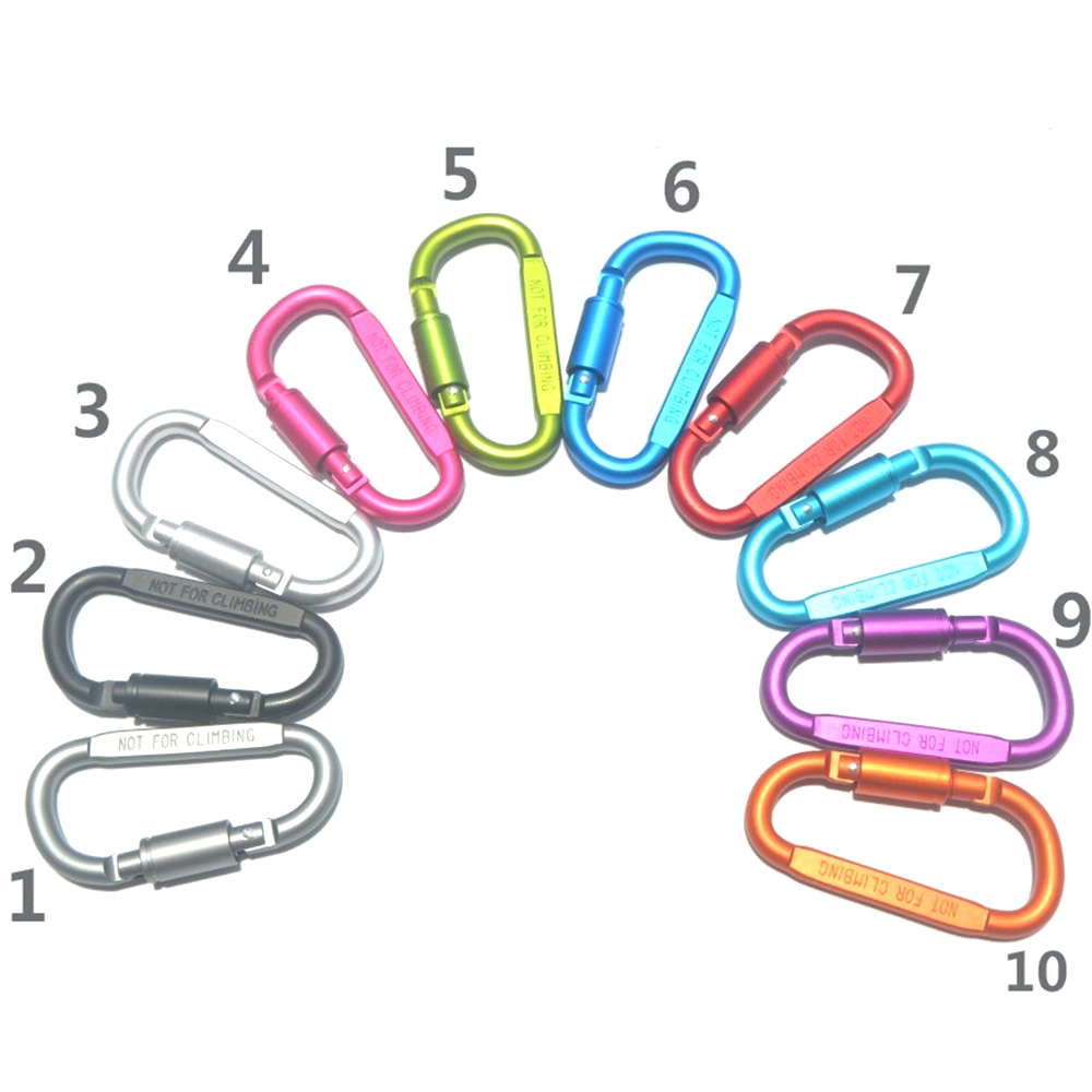 #8 D-shaped 22g high quality frosted carabiner backpack hook