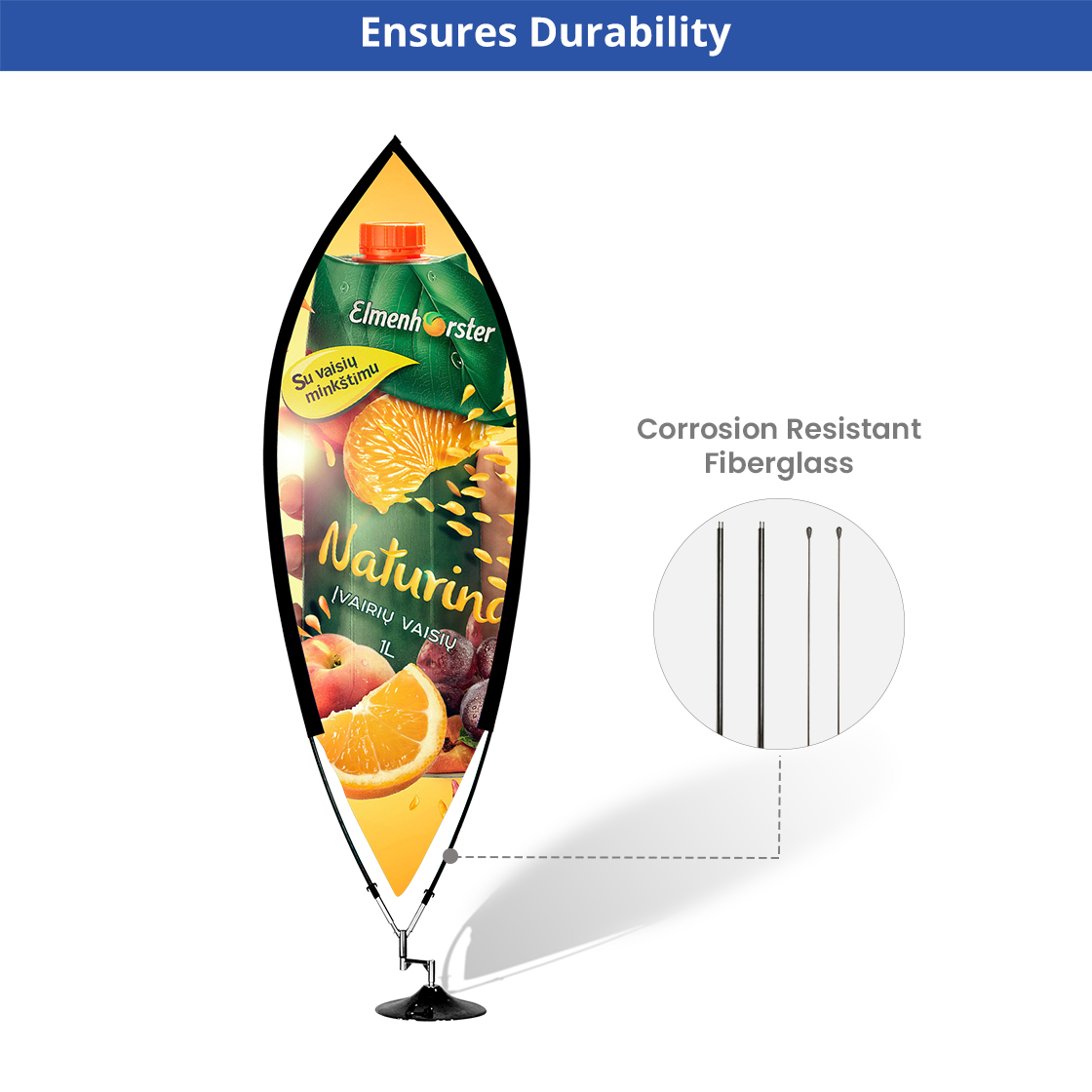 Leaf Banner Flag - Graphic & Hardware Combo (Single Sided) 2
