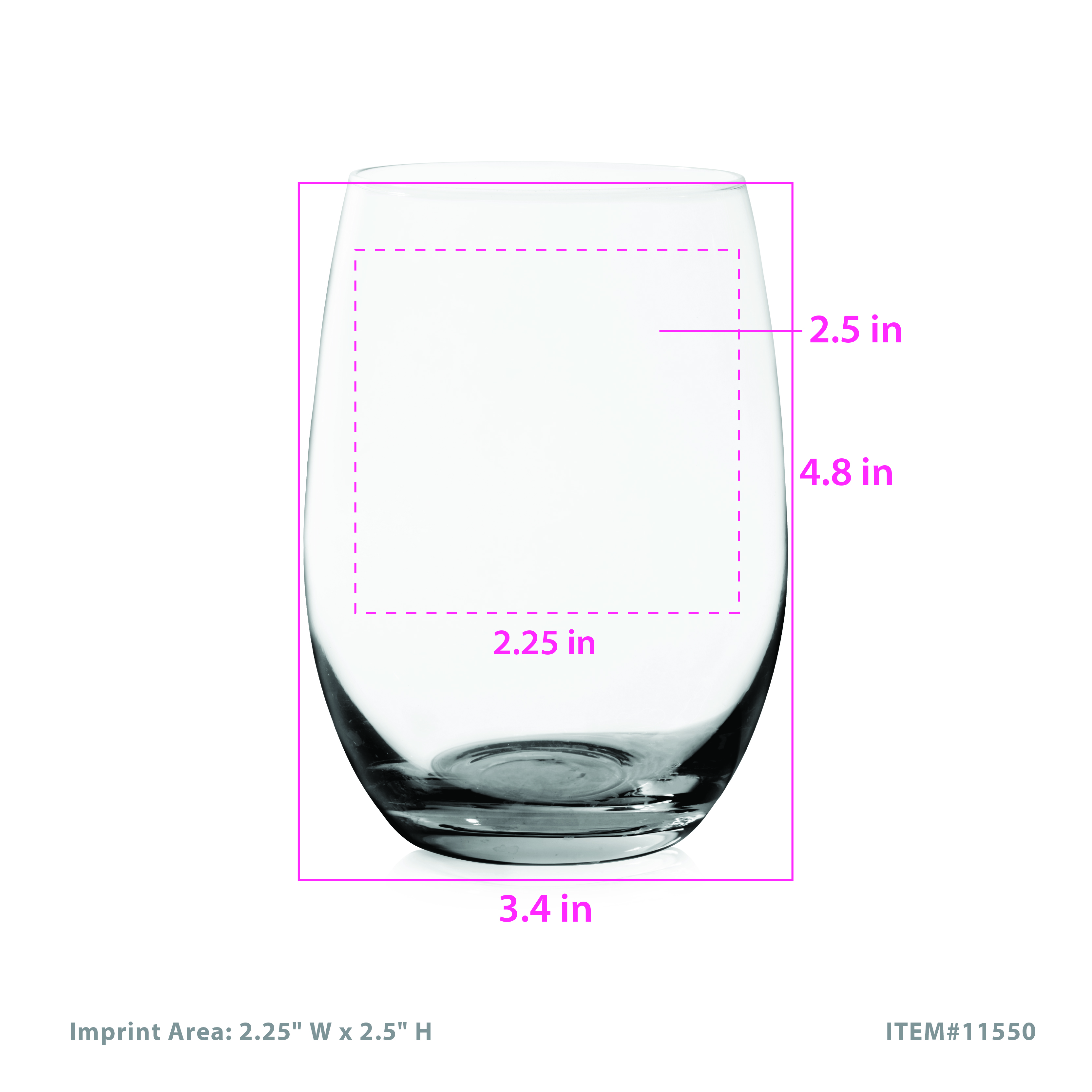 True® Vino Stemless White Wine Glass, set of 4 9